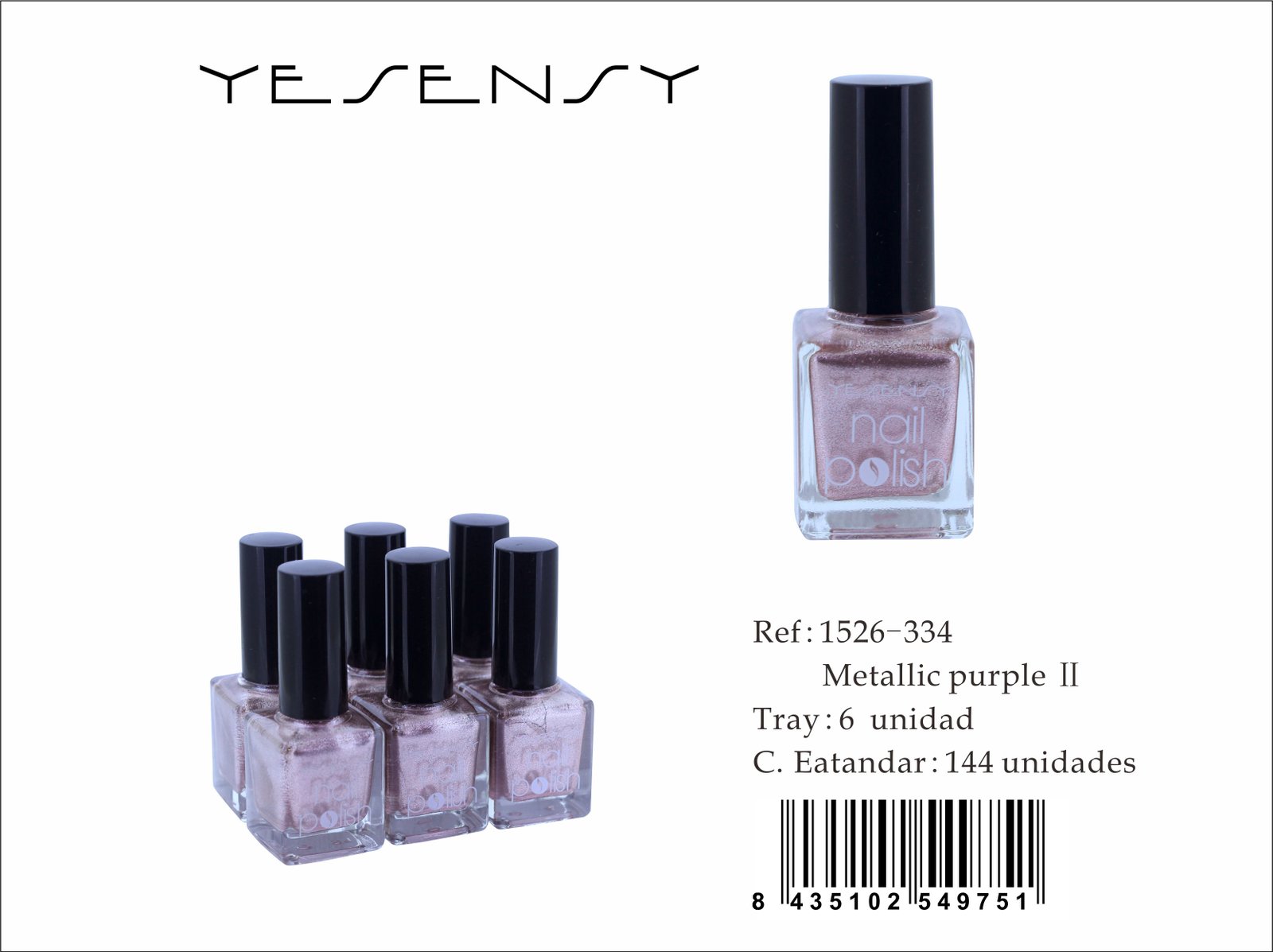 LACA DE UÑAS 6/U METALLIC PURPLE