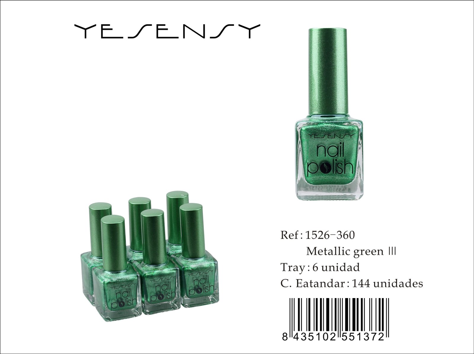 LACA DE UÑAS 6/U METALLIC GREEN ?