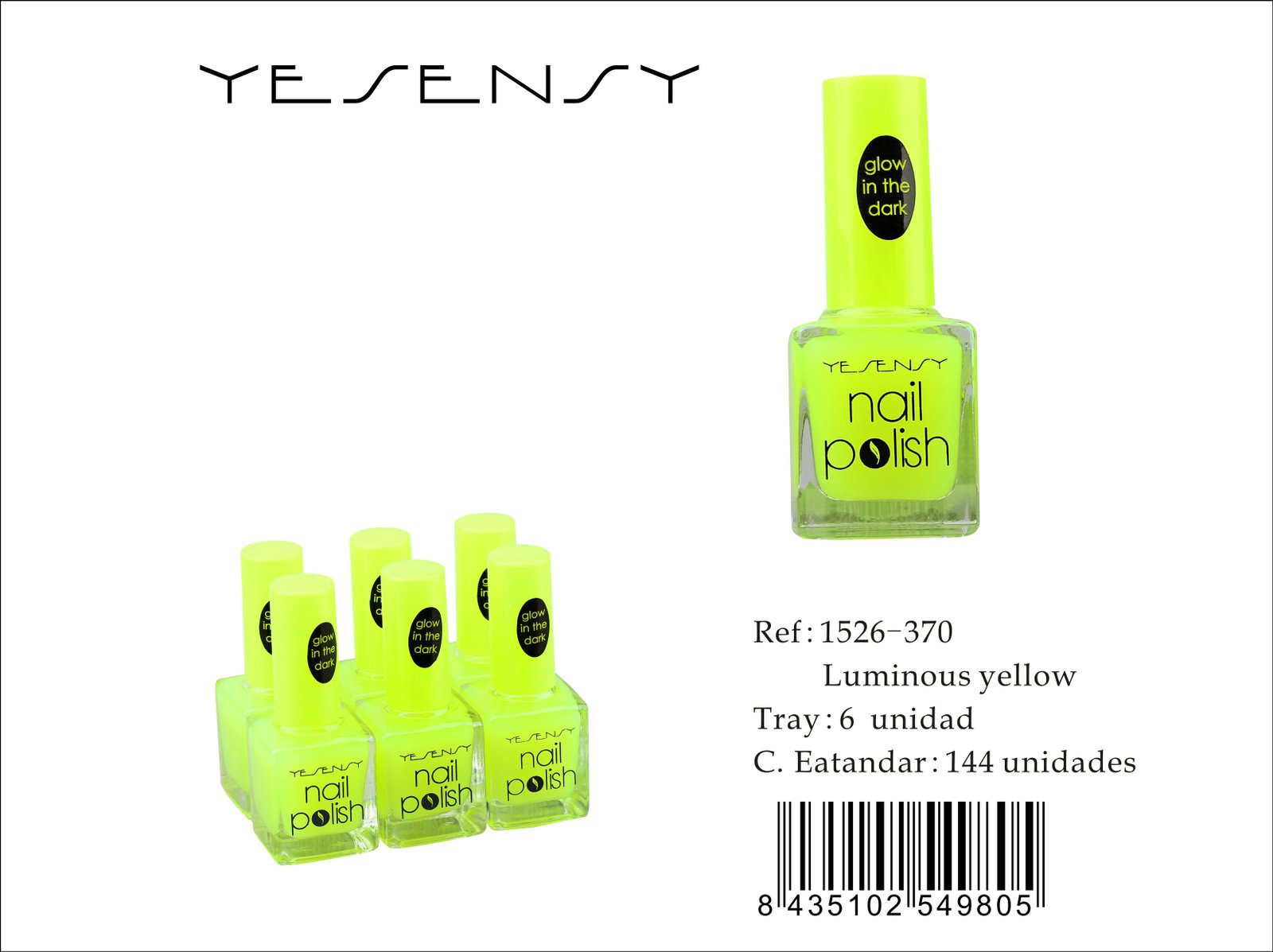 LACA DE UÑAS 6/U LUMINOUS YELLOW