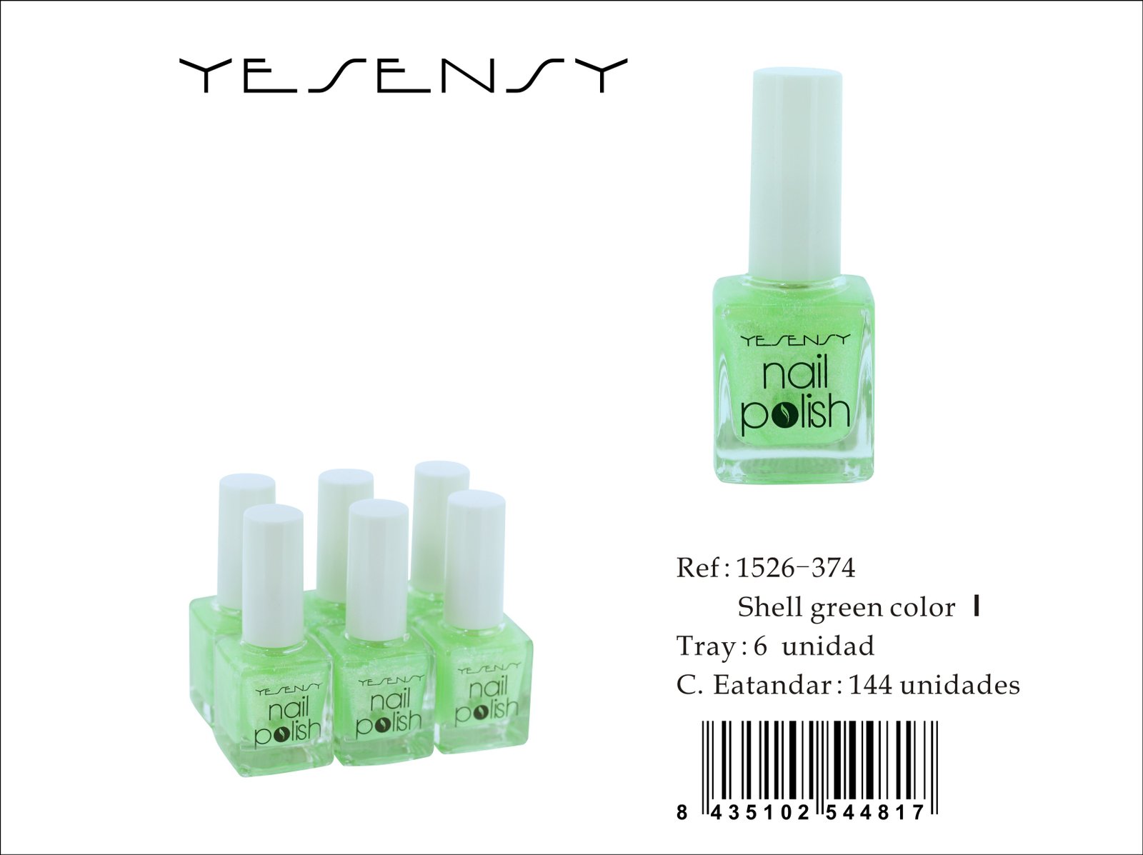 LACA DE UÑAS 6/U SHELL GREEN COLOR ?