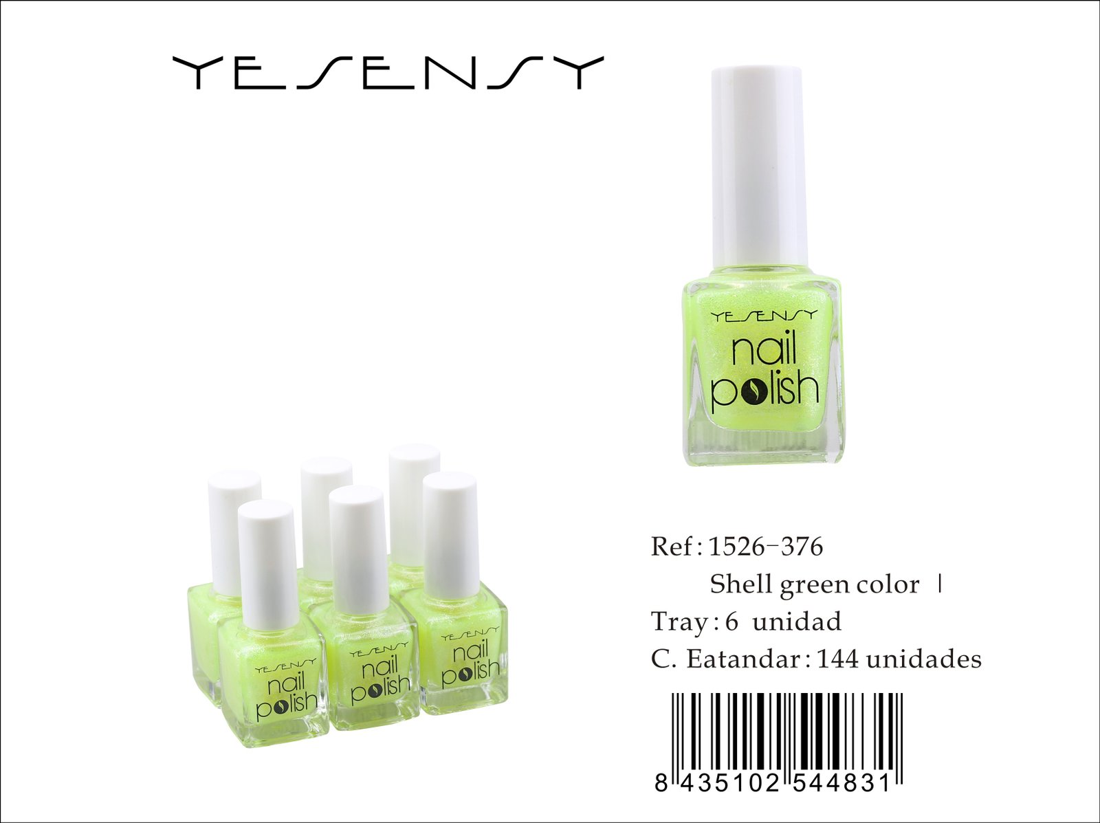 LACA DE UÑAS 6/U SHELL GREEN COLOR ?