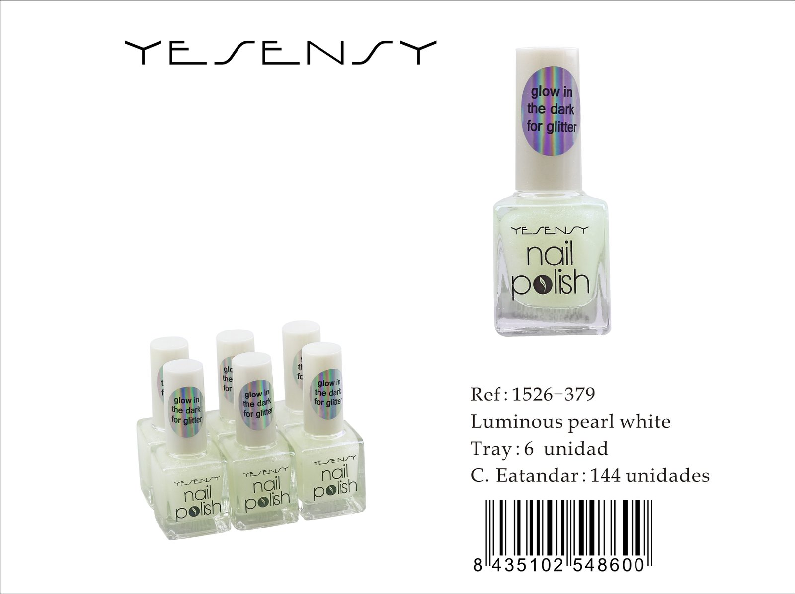 LACA DE UÑAS 6/U LUMINOUS PEARL WHITE