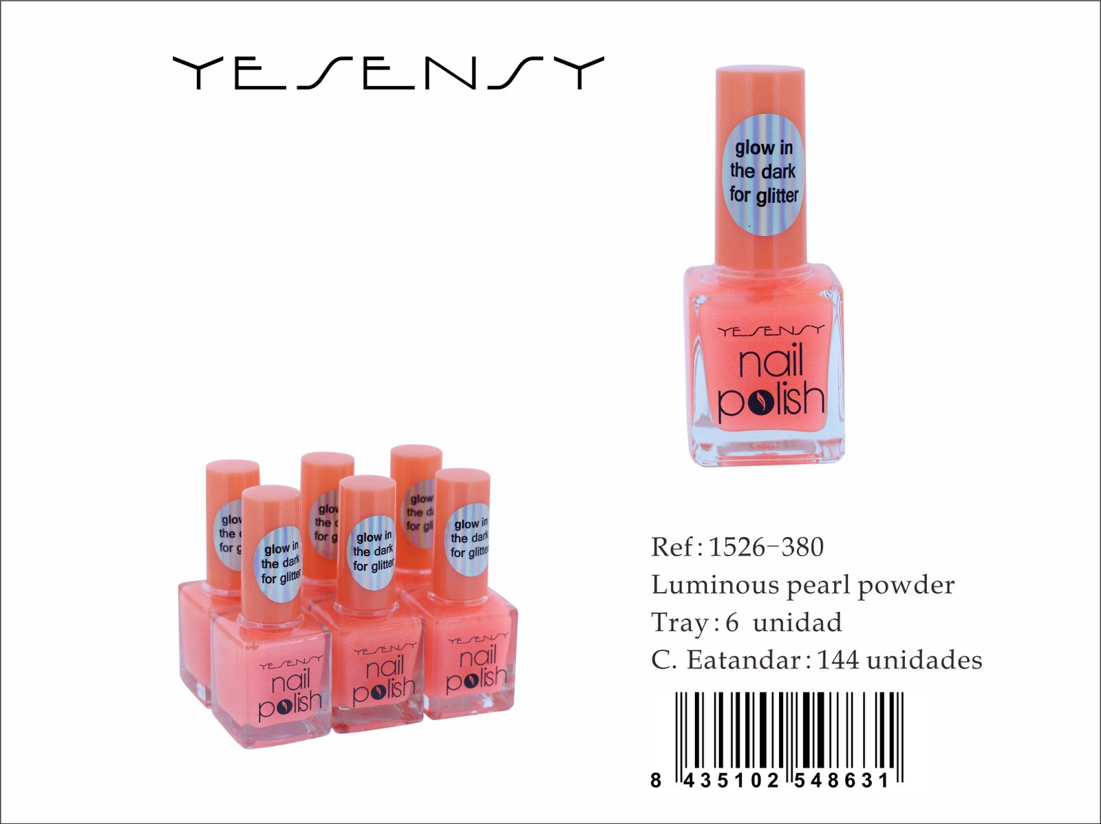 LACA DE UÑAS 6/U LUMINOUS PEARL POWDER