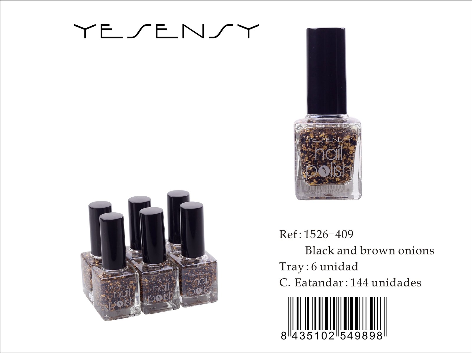 LACA DE UÑAS 6/U BLACK AND BROWN ONIONS