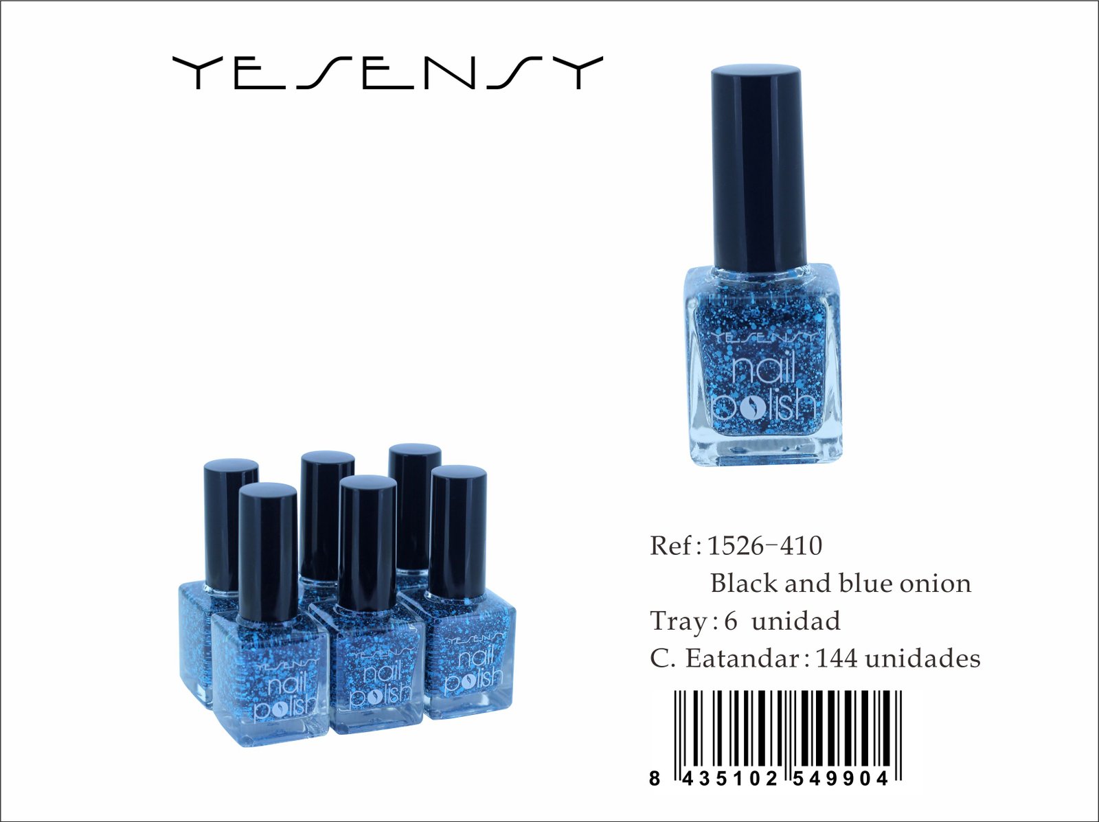 LACA DE UÑAS 6/U BLACK AND BLUE ONION