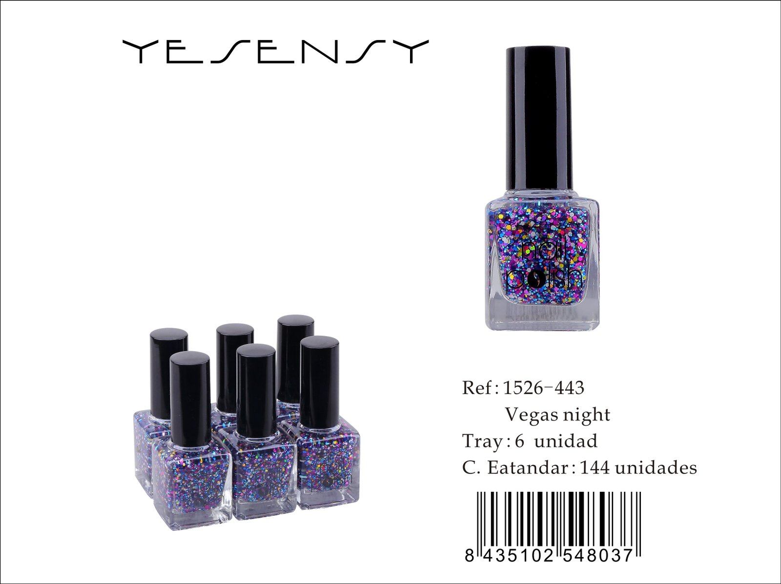 LACA DE UÑAS 6/U VEGAS NIGHT