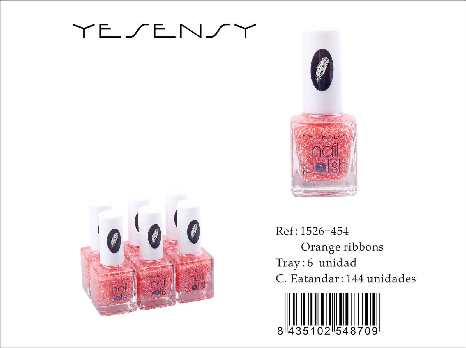 LACA DE UÑAS 6/U ORANGE RIBBONS