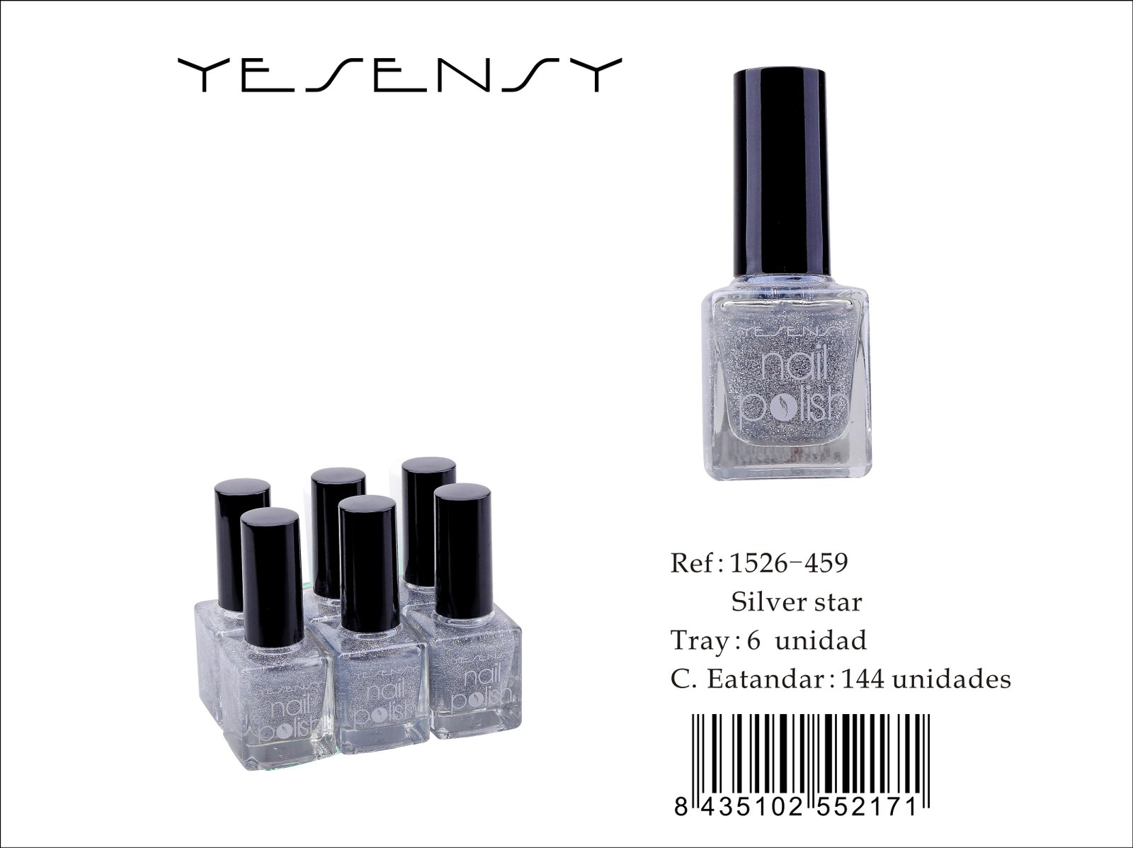 LACA DE UÑAS 6/U SILVER STAR