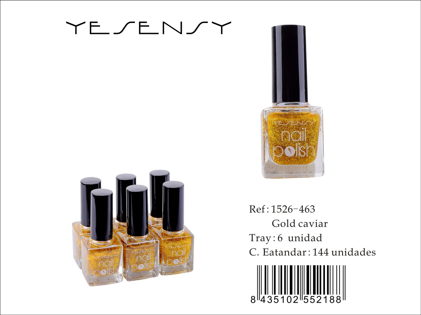 LACA DE UÑAS 6/U GOLD CAVIAR