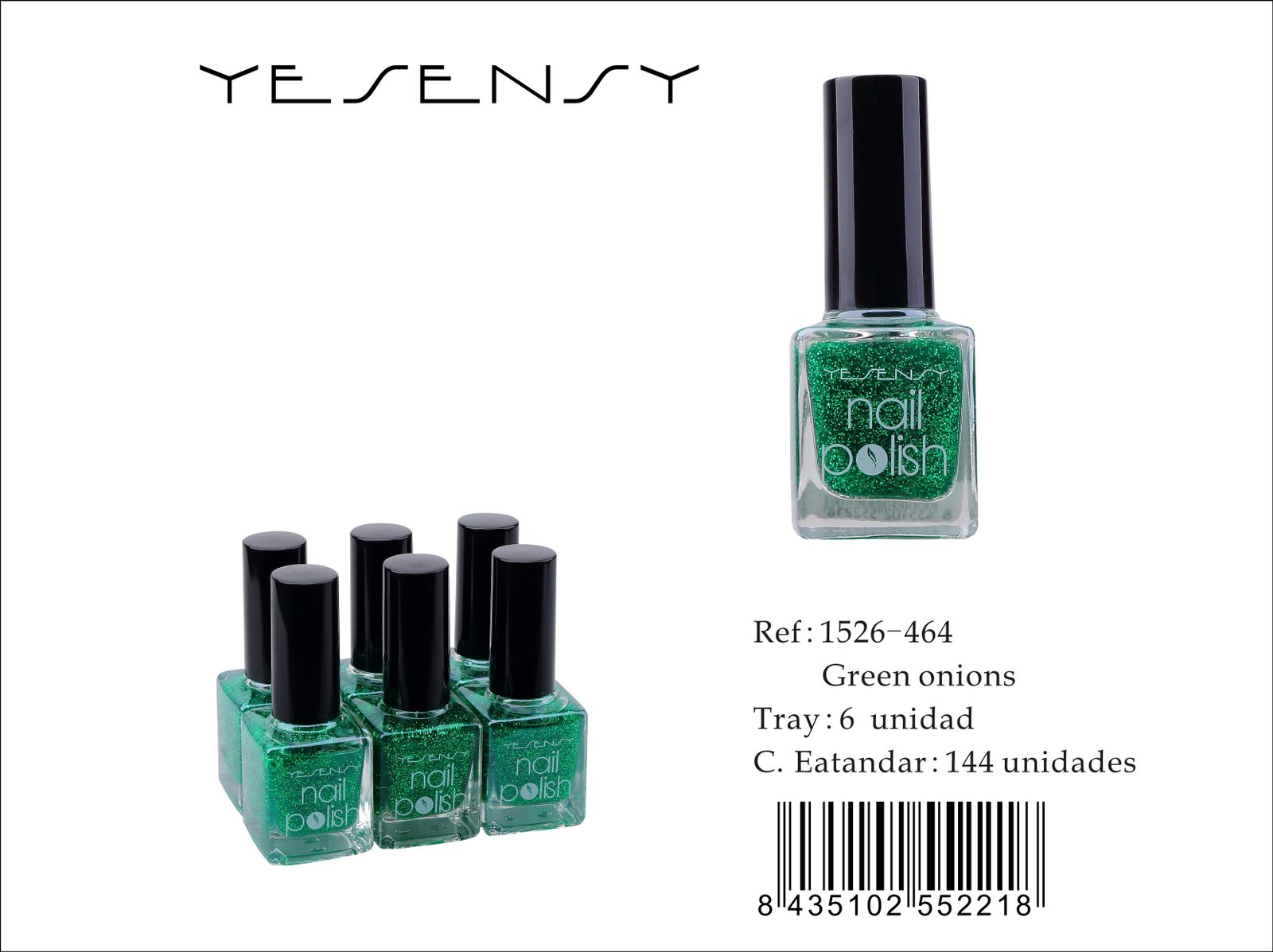 LACA DE UÑAS 6/U GREEN ONIONS