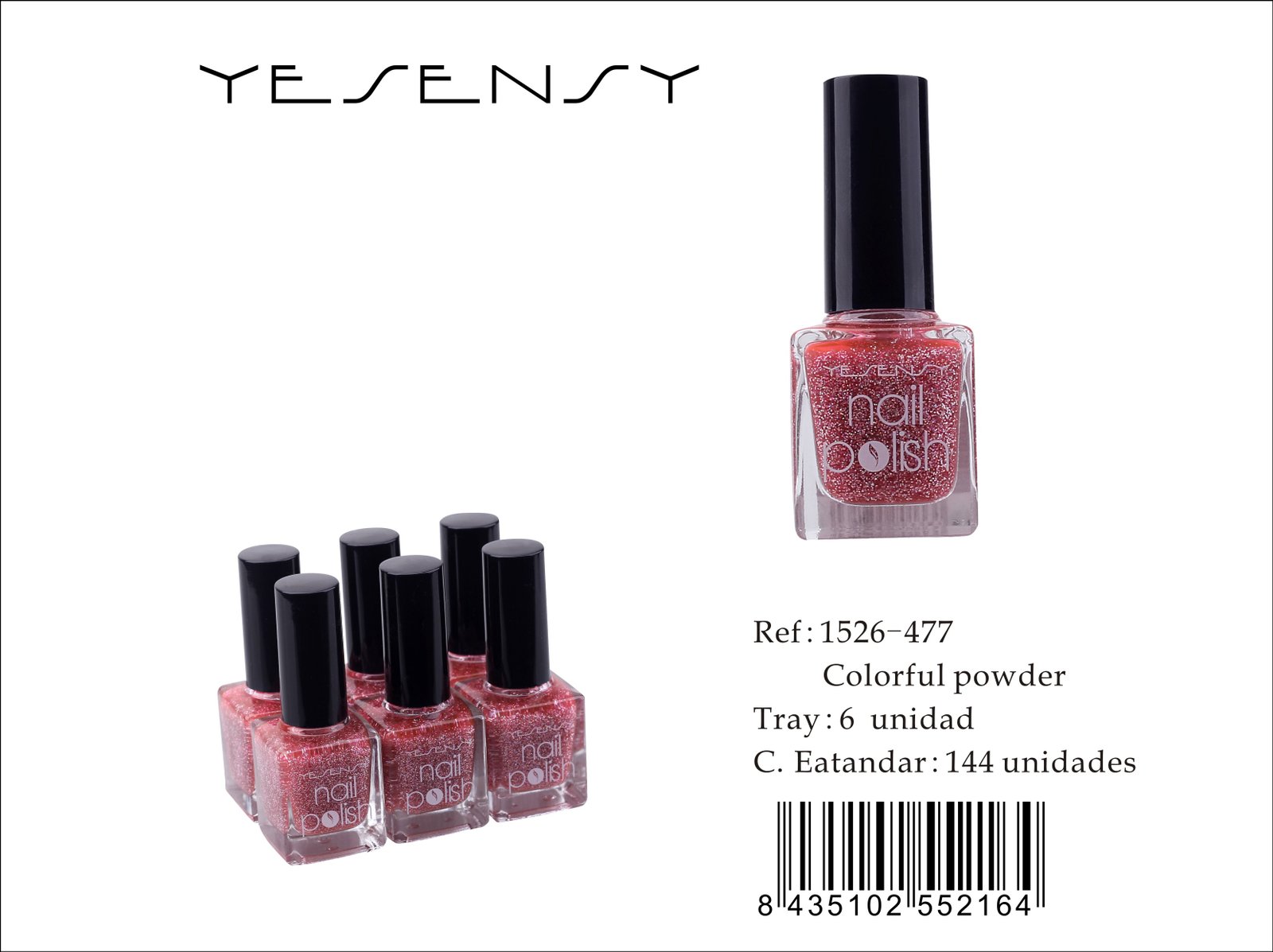 LACA DE UÑAS 6/U COLORFUL POWDER