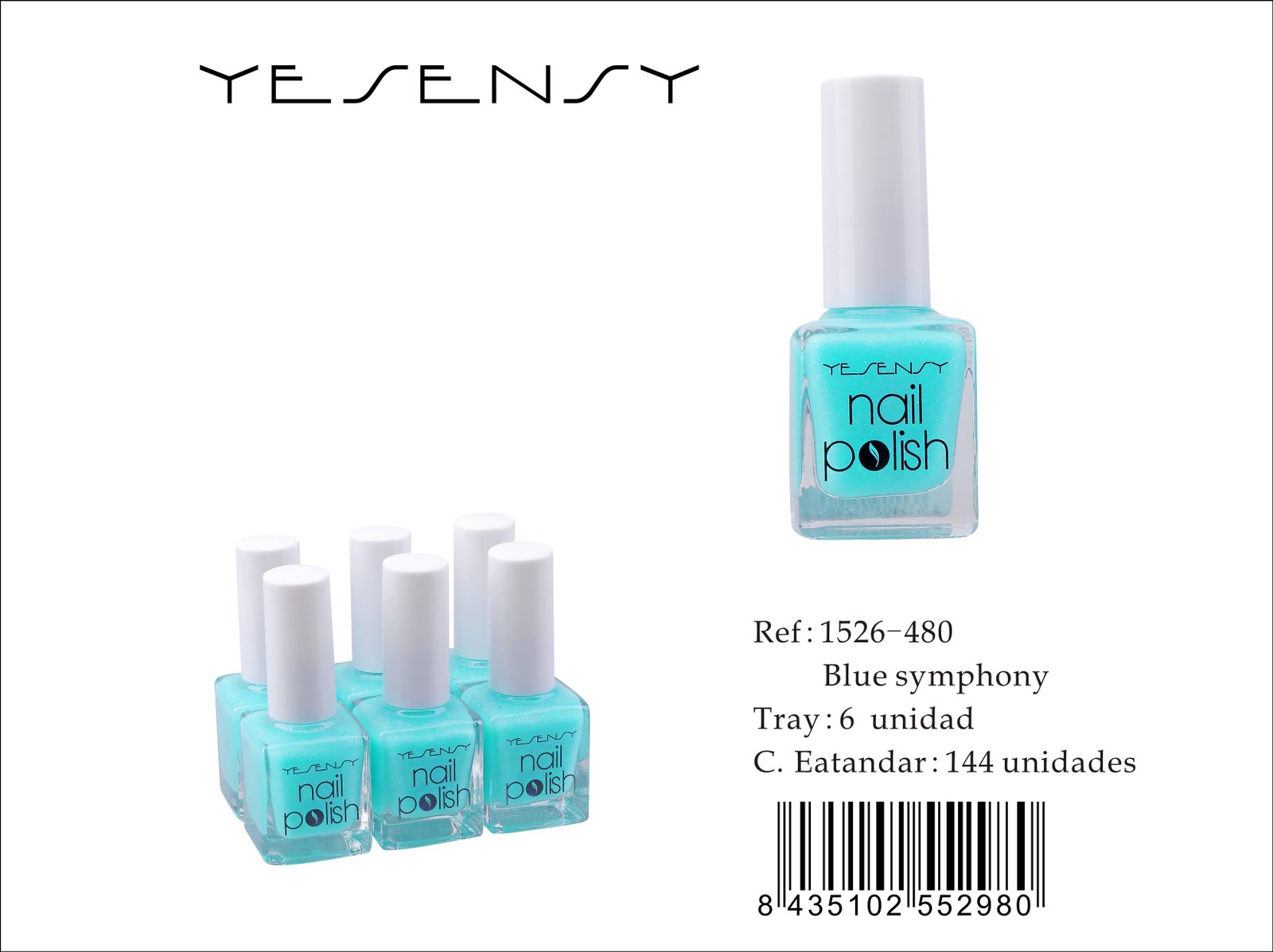 LACA DE UÑAS 6/U BLUE SYMPHONY