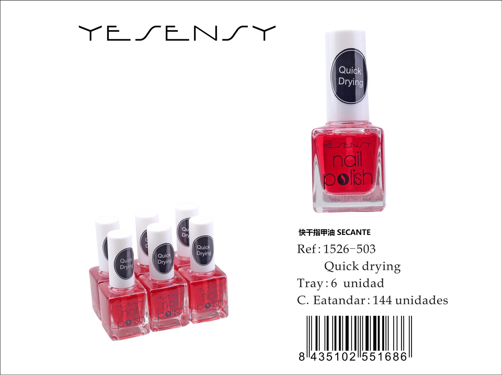 LACA DE UÑAS 6/U SECANTE