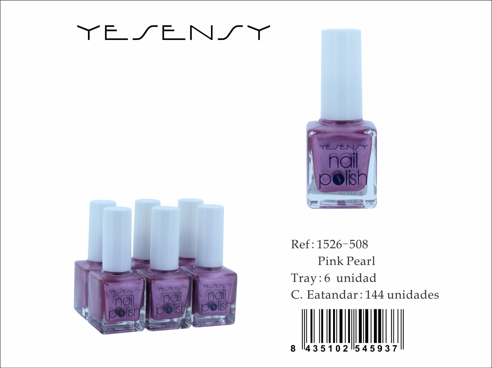 LACA DE UÑAS 6/U PINK PEARL