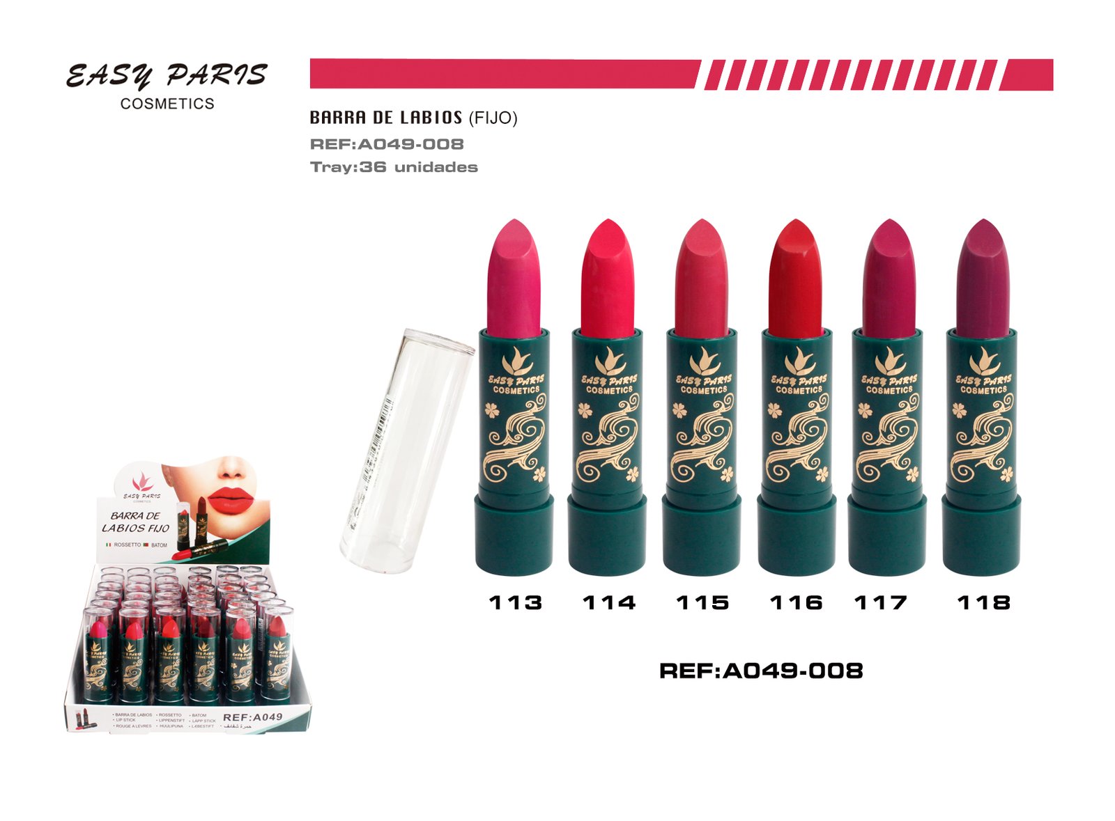 BARRA LABIOS FIJOS