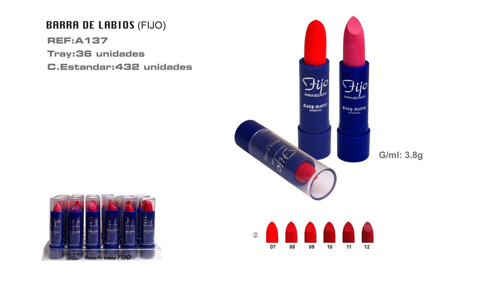 BARRA DE LABIOS FIJO