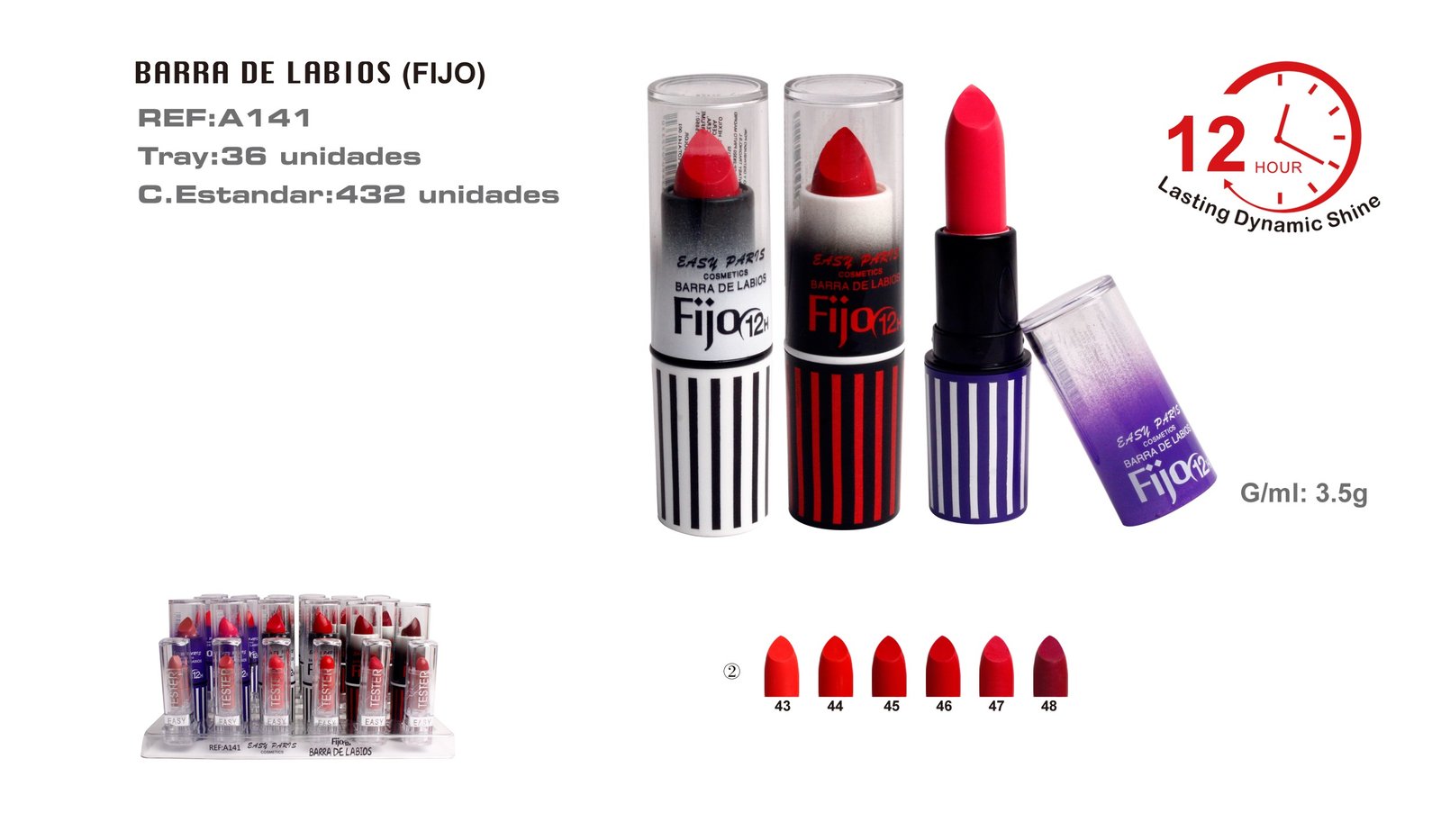 BARRA DE LABIOS 12H+TESTER