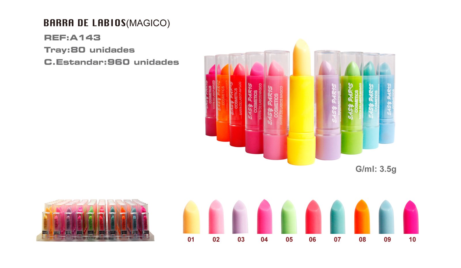 B.DE LABIOS MAGICO EXP.C/TESTER 960/c