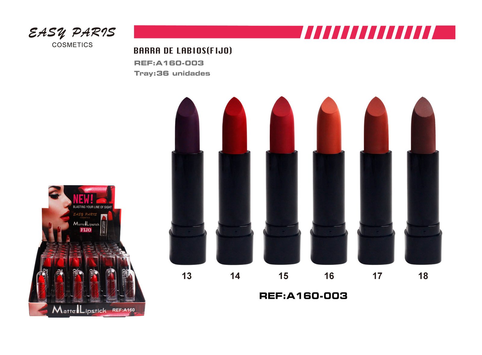 BARRA DE LABIOS MATTE FIJO EASY PARIS