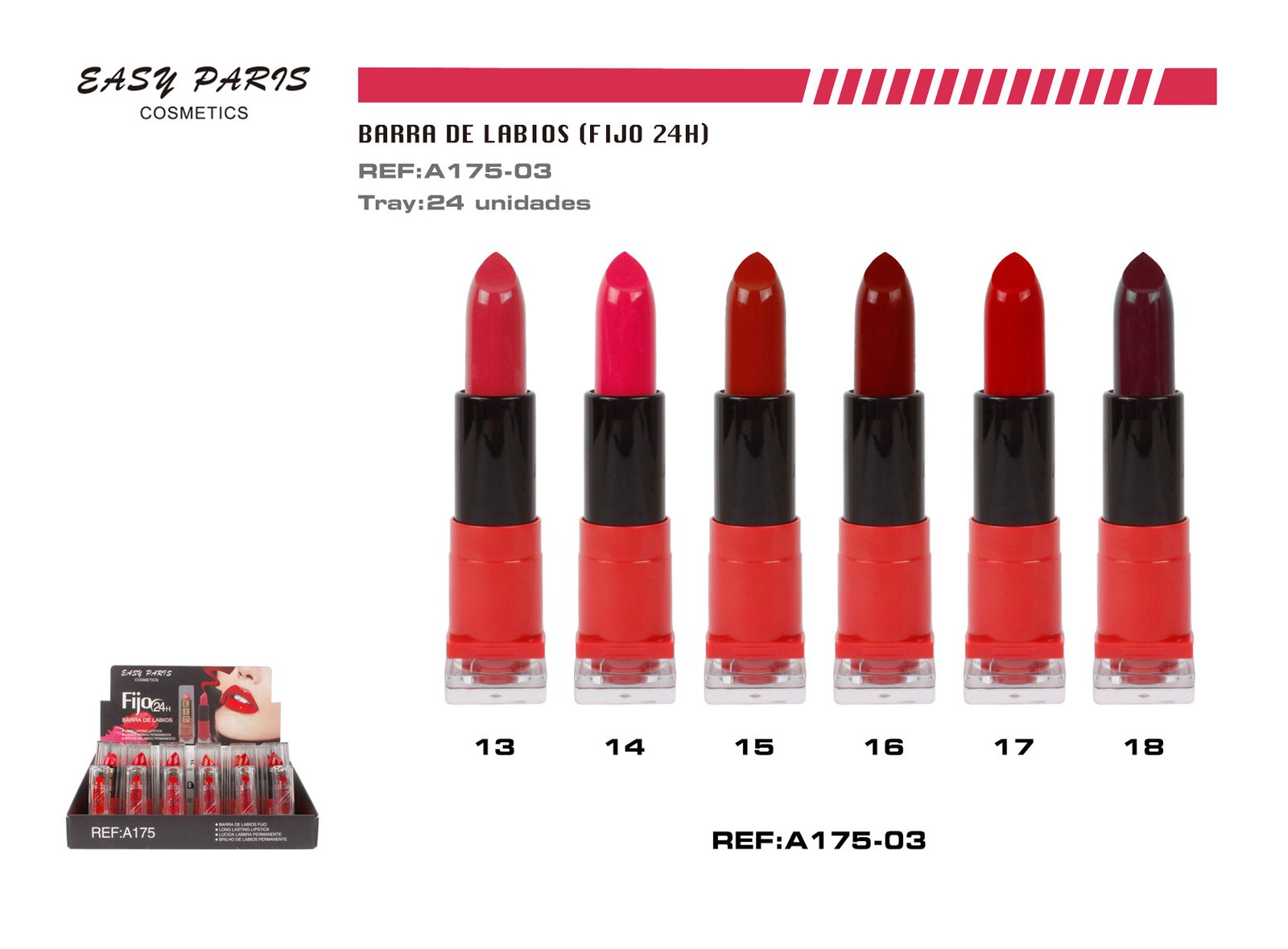 BARRA DE LABIOS FIJO 24H