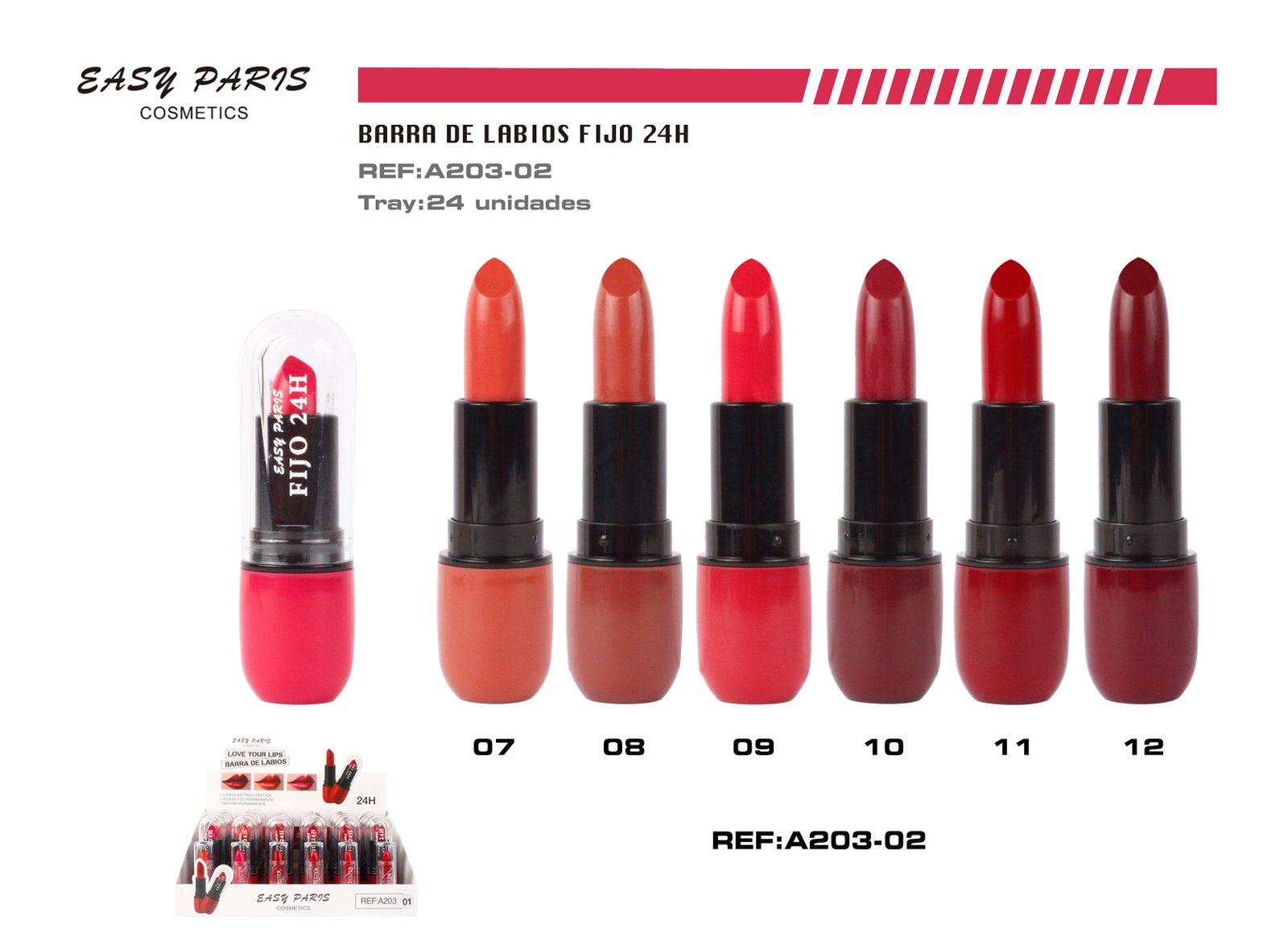 BARRA DE LABIOS FIJO 24 H