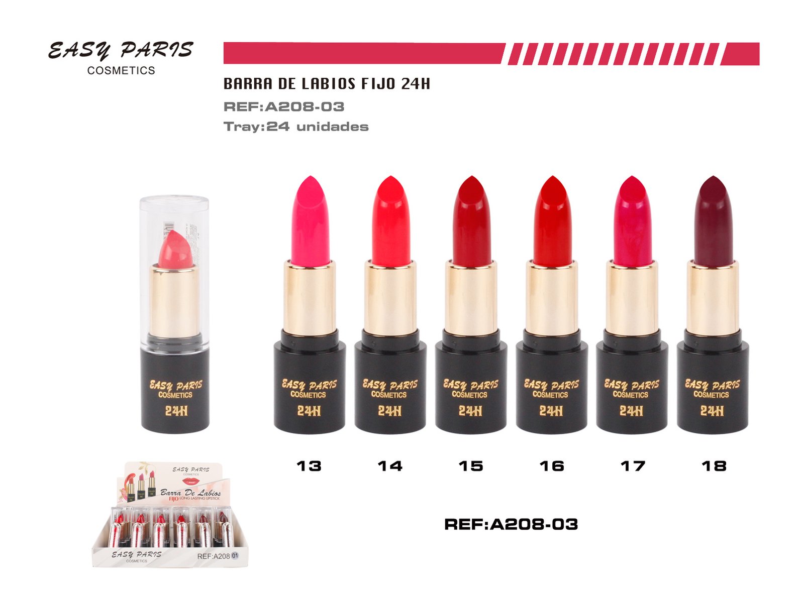 BARRA DE LABIOS FIJO 24H