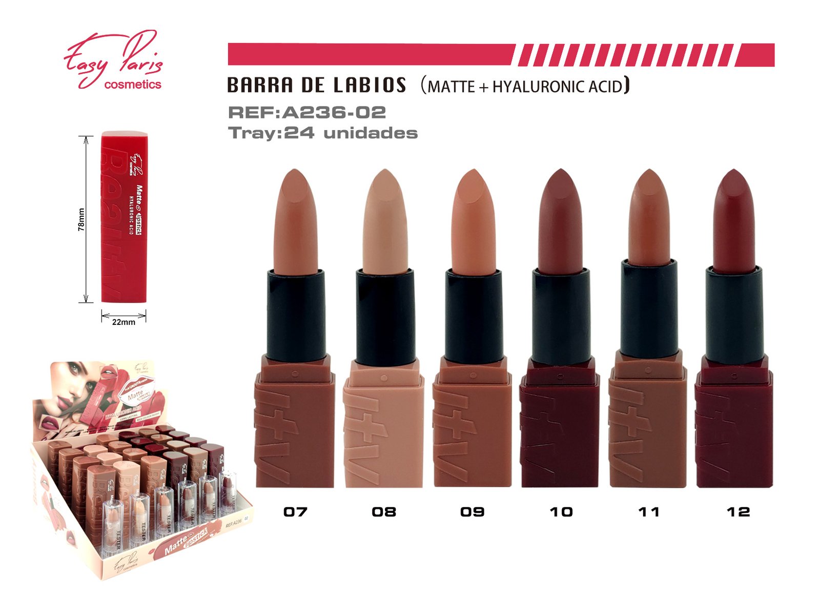 B.LABIOS MATTE C/ACIDO HIALURONICO