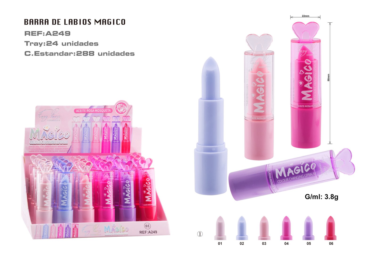 PROTECTOR LABIAL MAGIC C/ROSA MOSQUETA