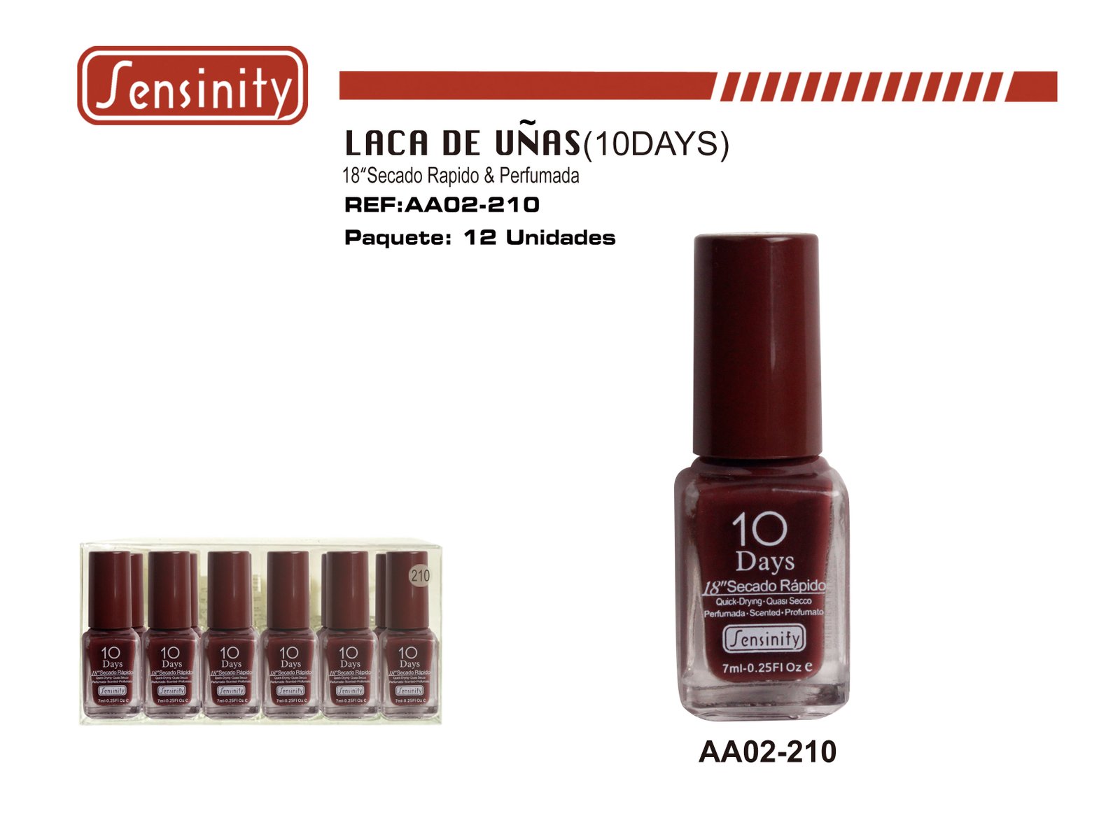 LACA DE UÑAS BURDEO SENSINITY
