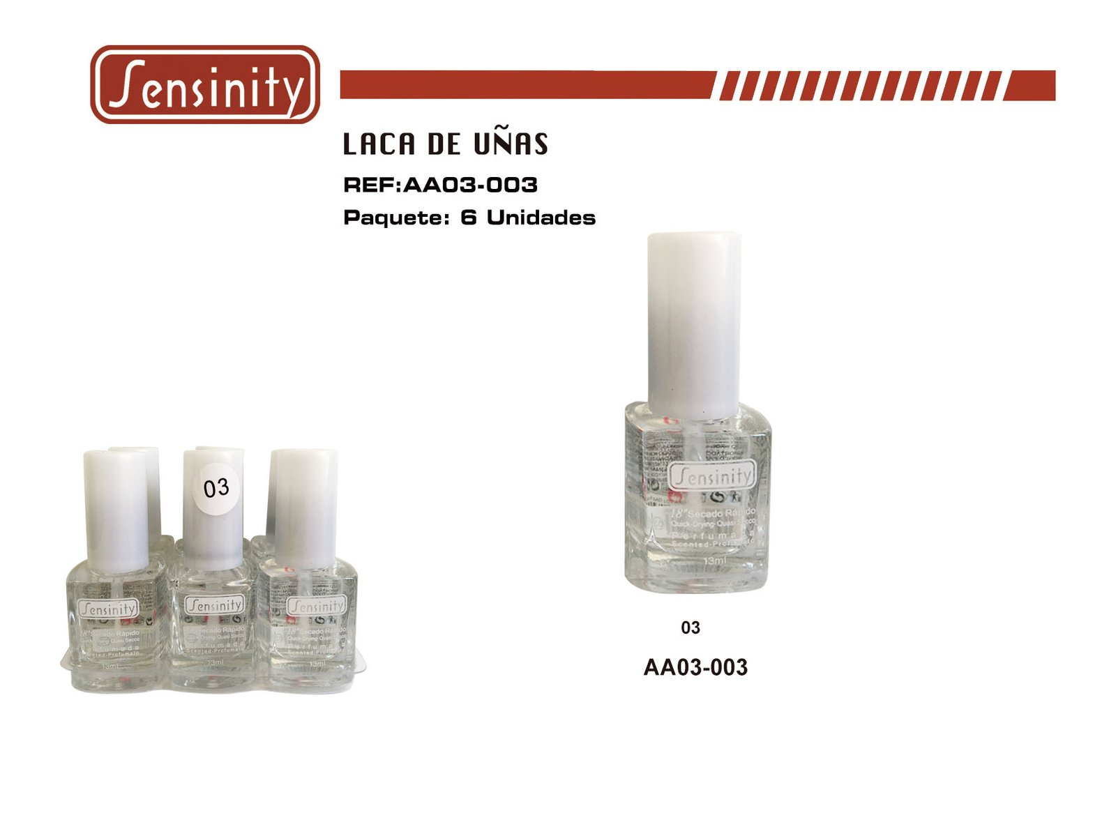 «LACA DE UÑAS SENSINITY 18» PERFUMADA 12