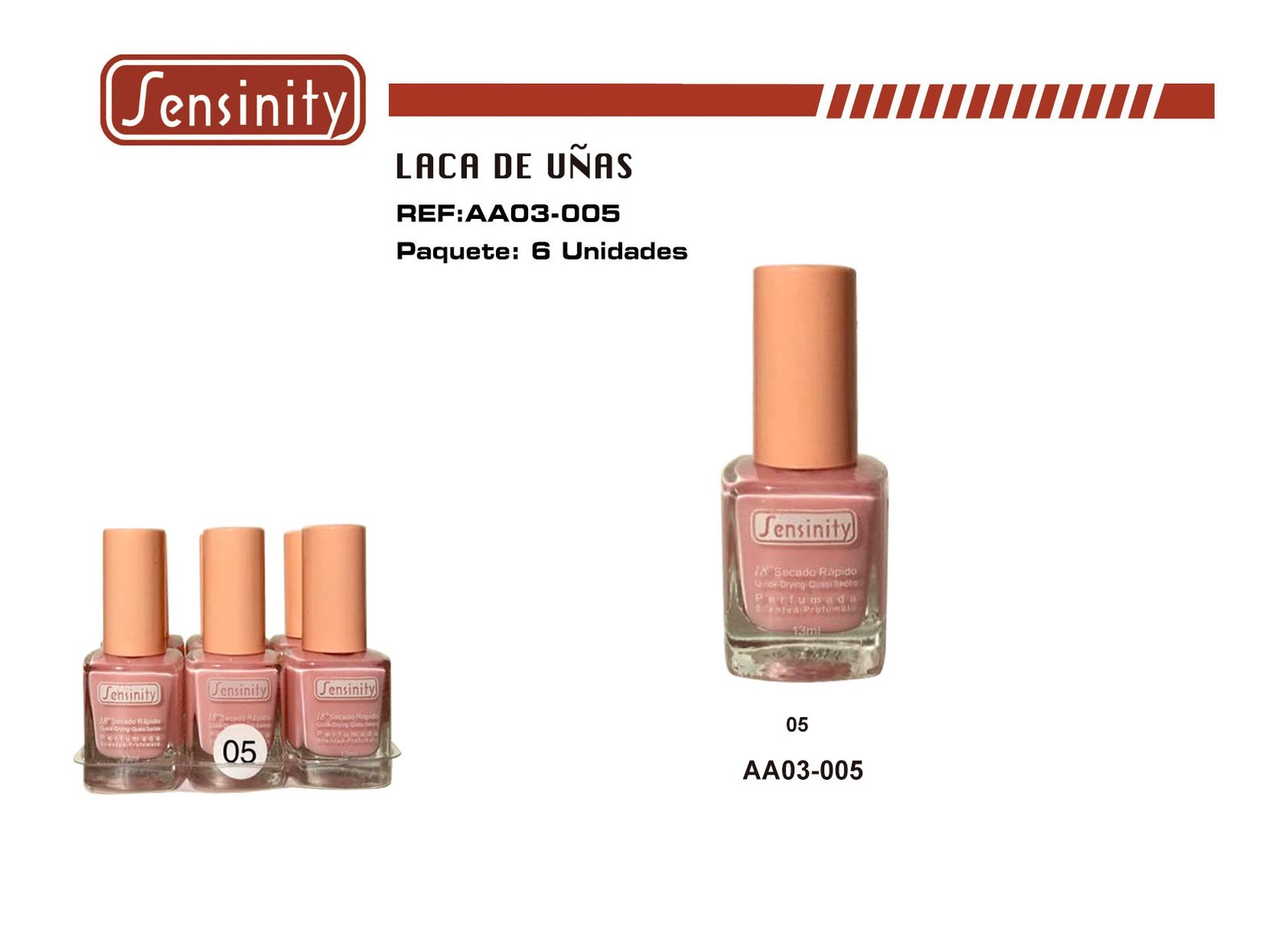 «LACA DE UÑAS SENSINITY 18″»»» PERFUMADA
