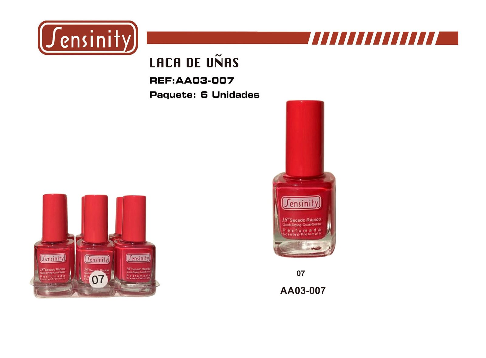 «LACA DE UÑAS SENSINITY 18″»»» PERFUMADA