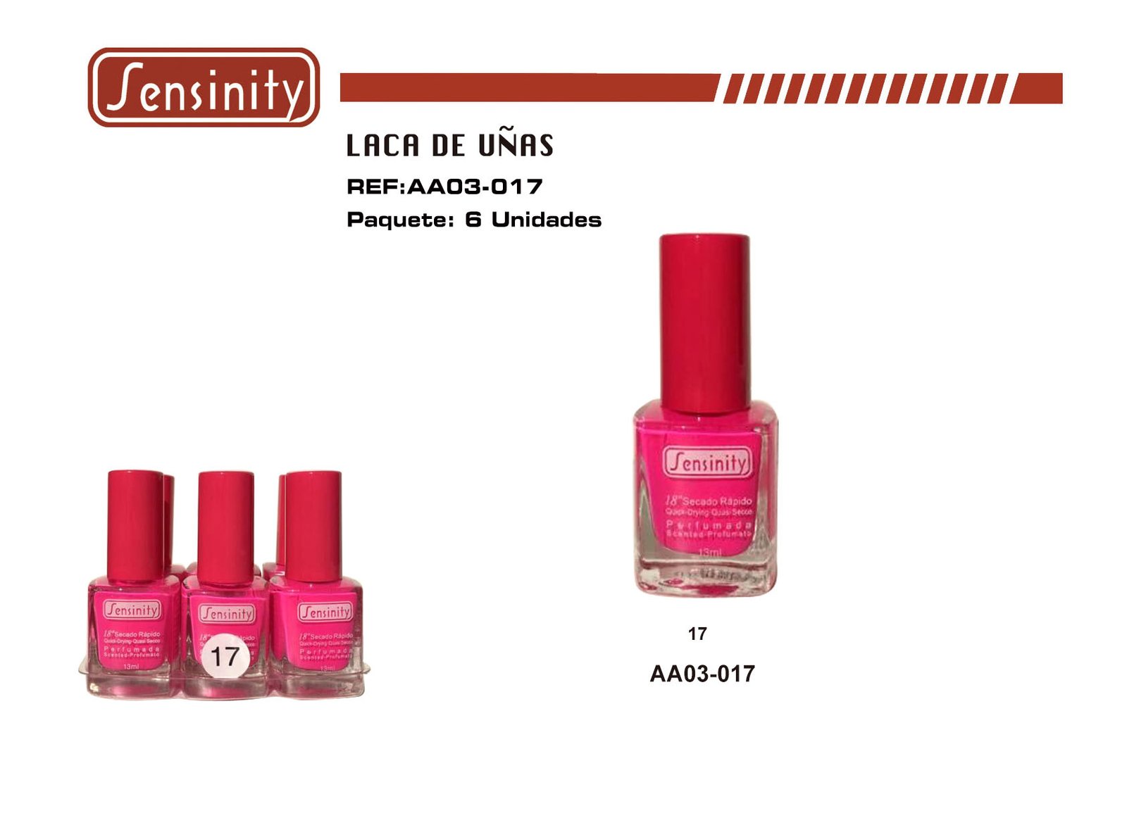 «LACA DE UÑAS SENSINITY 18″»»» PERFUMADA