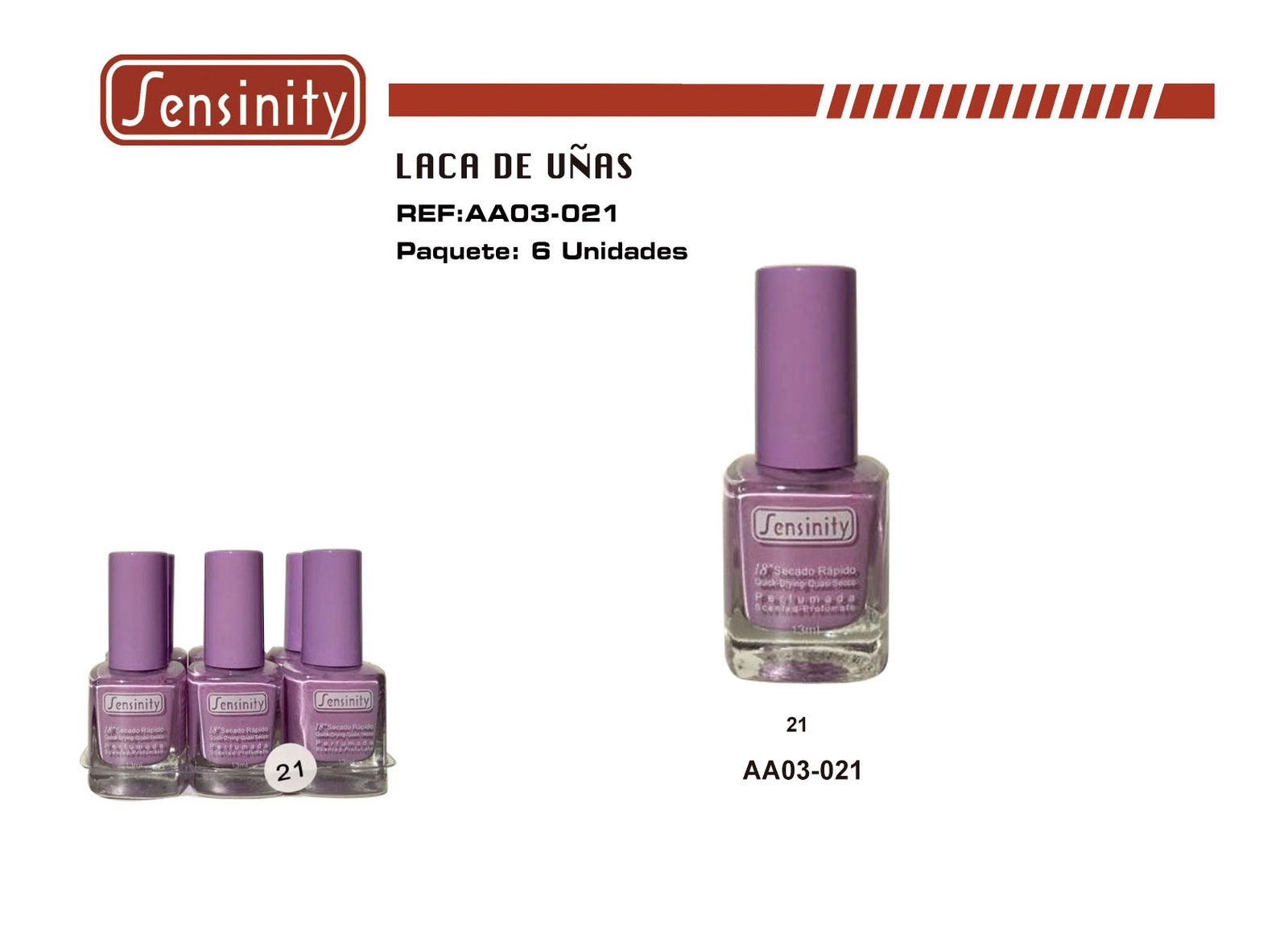 «LACA DE UÑAS SENSINITY 18″»»» PERFUMADA