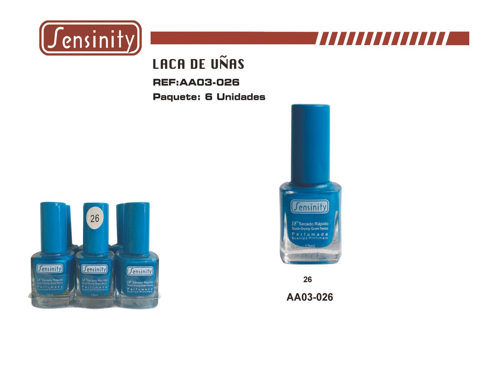 «LACA DE UÑAS SENSINITY 18″»»» PERFUMADA