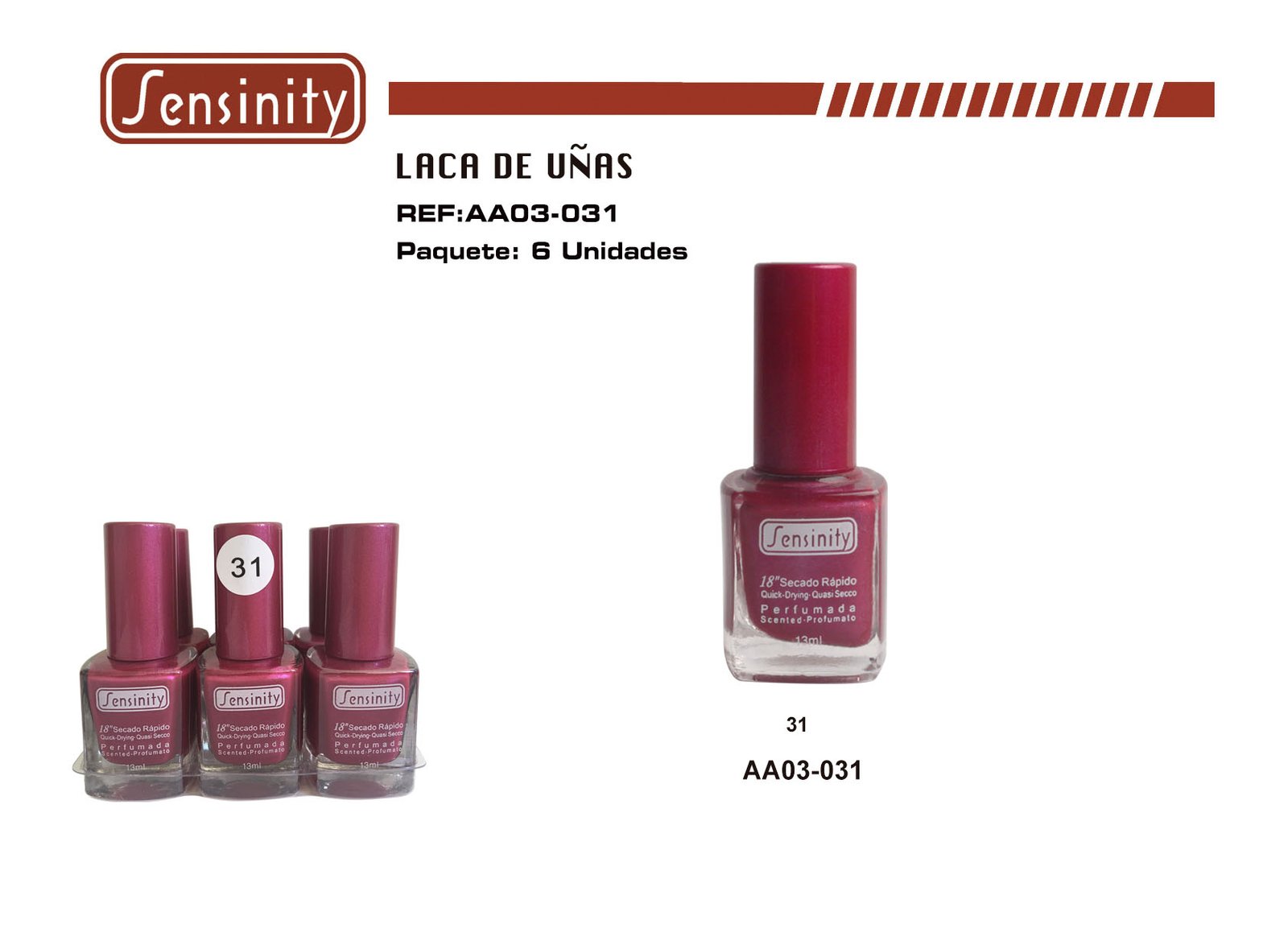 «LACA DE UÑAS SENSINITY 18″»»» PERFUMADA