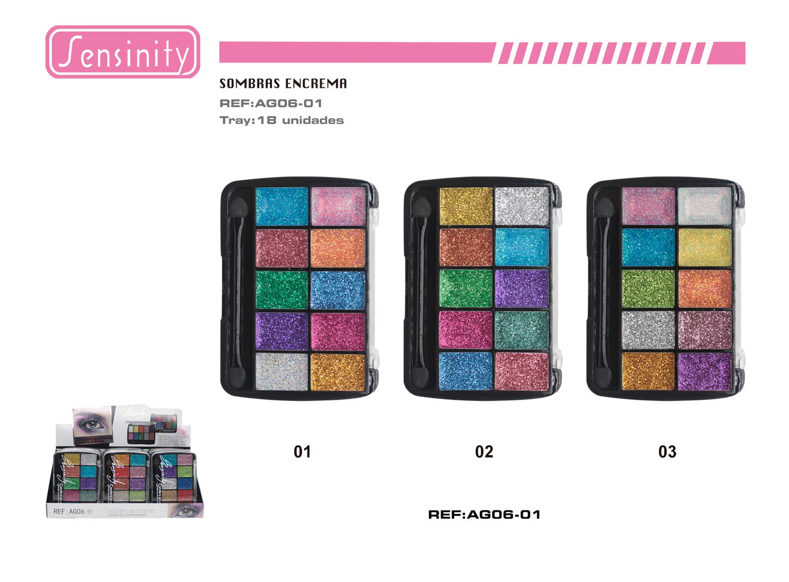 SOMBRA CREMA GLITTER 18/U 216/U SENSINITY