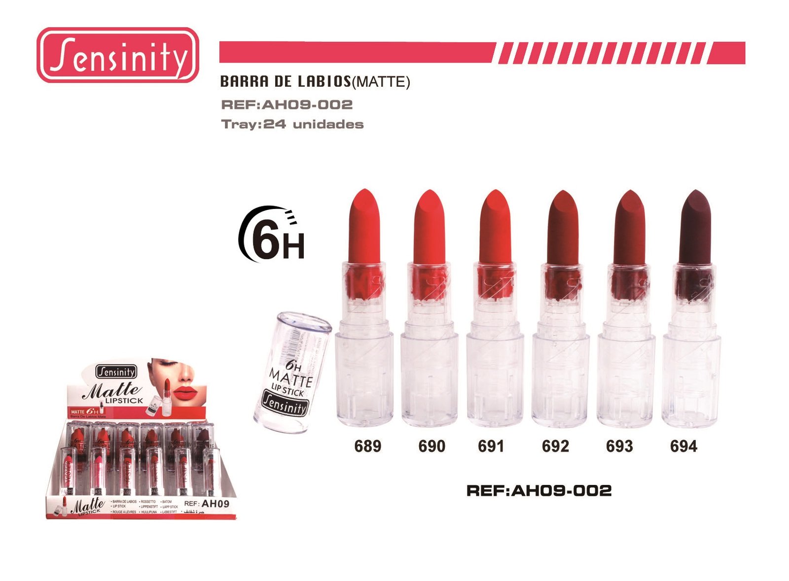 NO VENDER B.DE LABIOS MATTE 6H SENSINITY