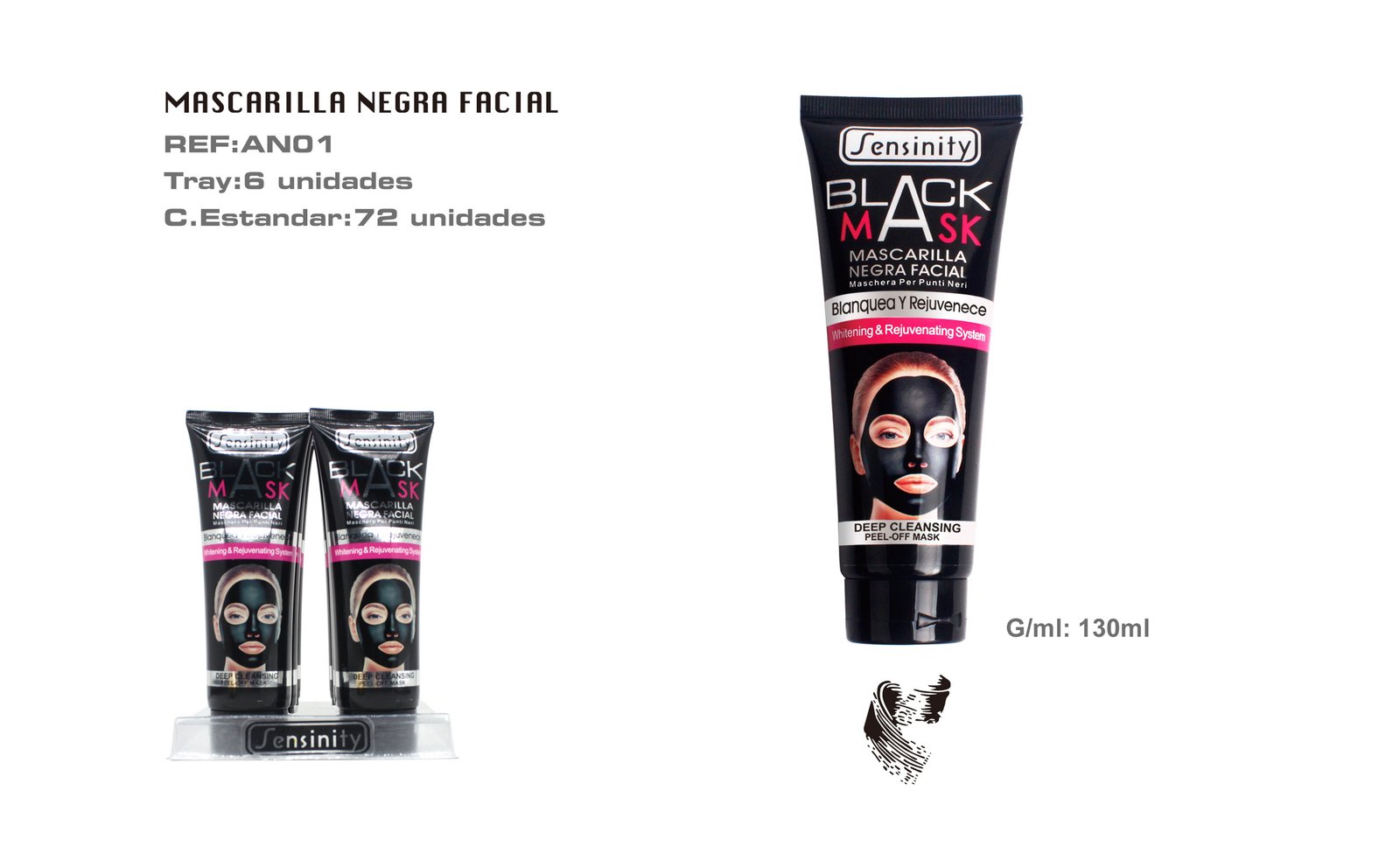 MASCARILLA NEGRA FACIAL SENSINITY