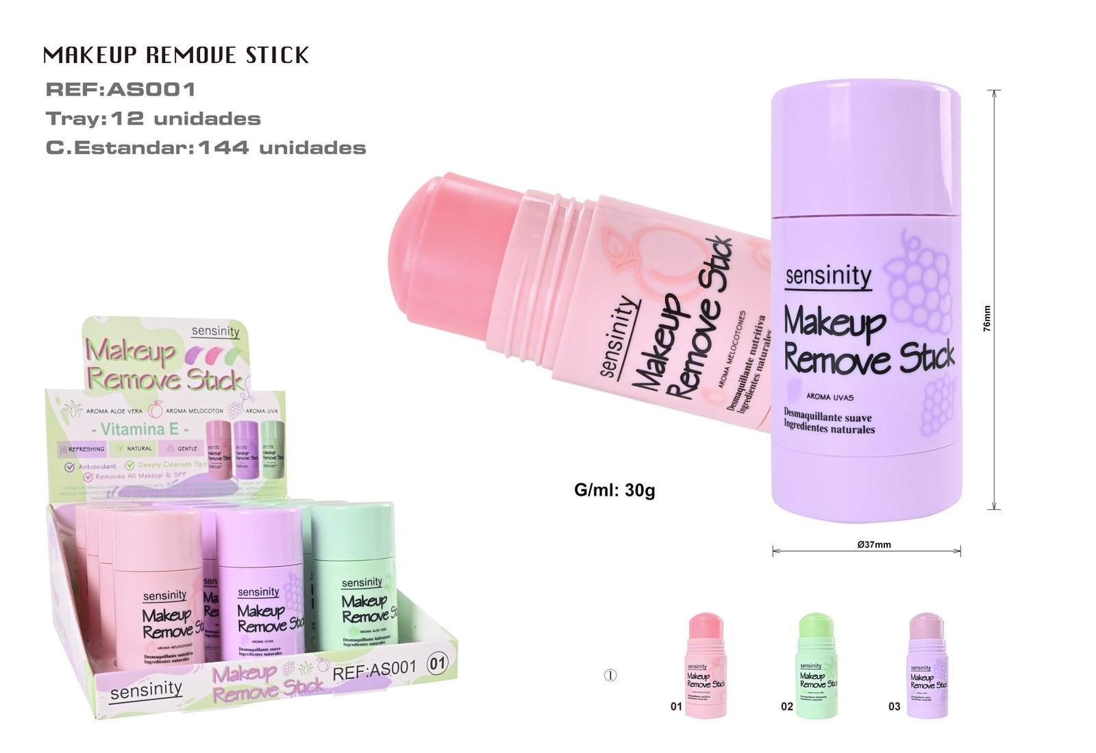 STICK DESMAQUILLAJE C/VITA E