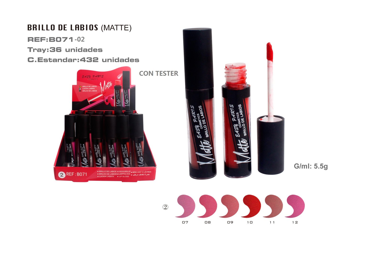 BRILLO DE LABIOS FIJO EFECTO MATE