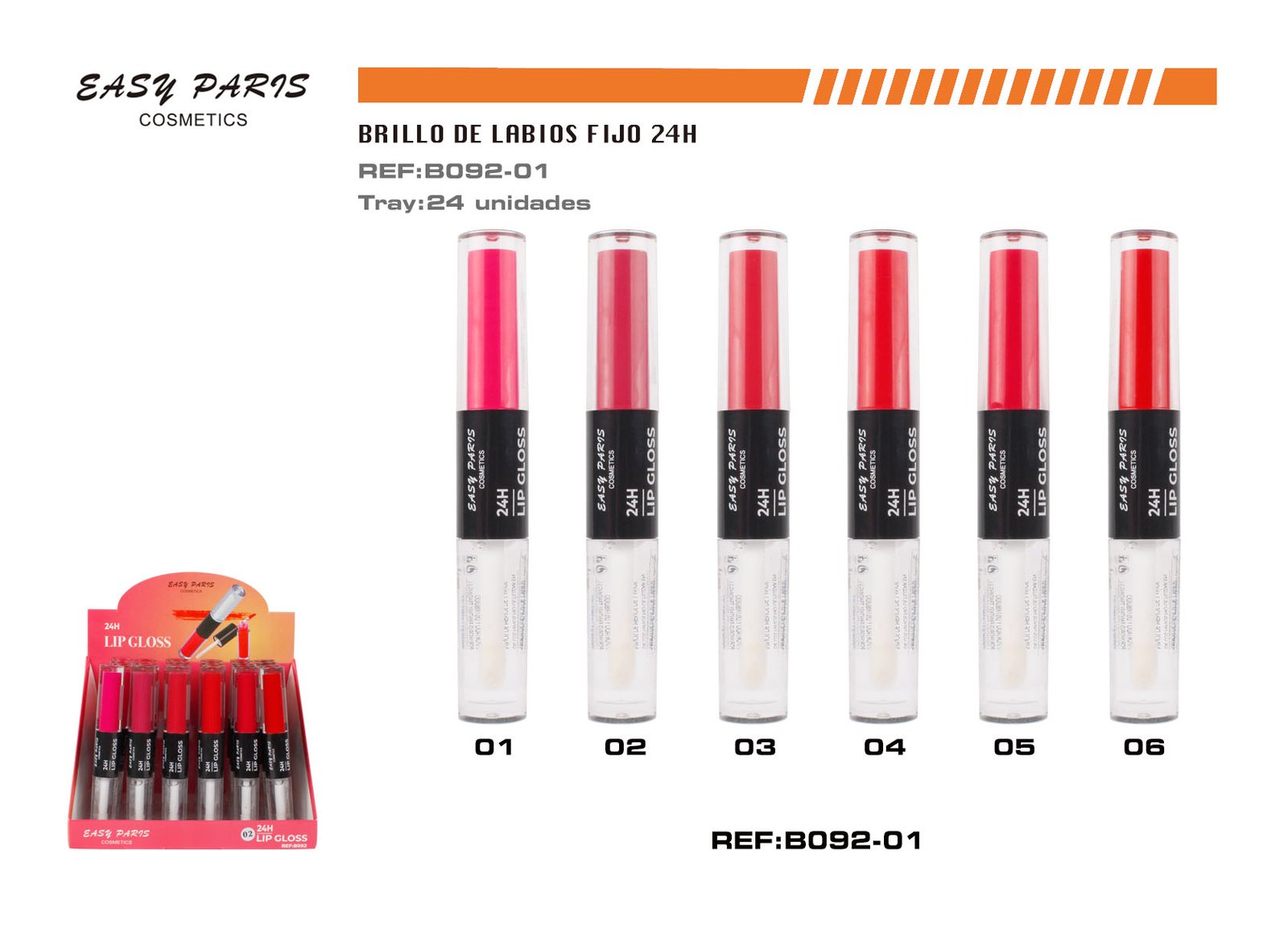BRILLO DE LABIOS 24H+BRILLO INCOLOR