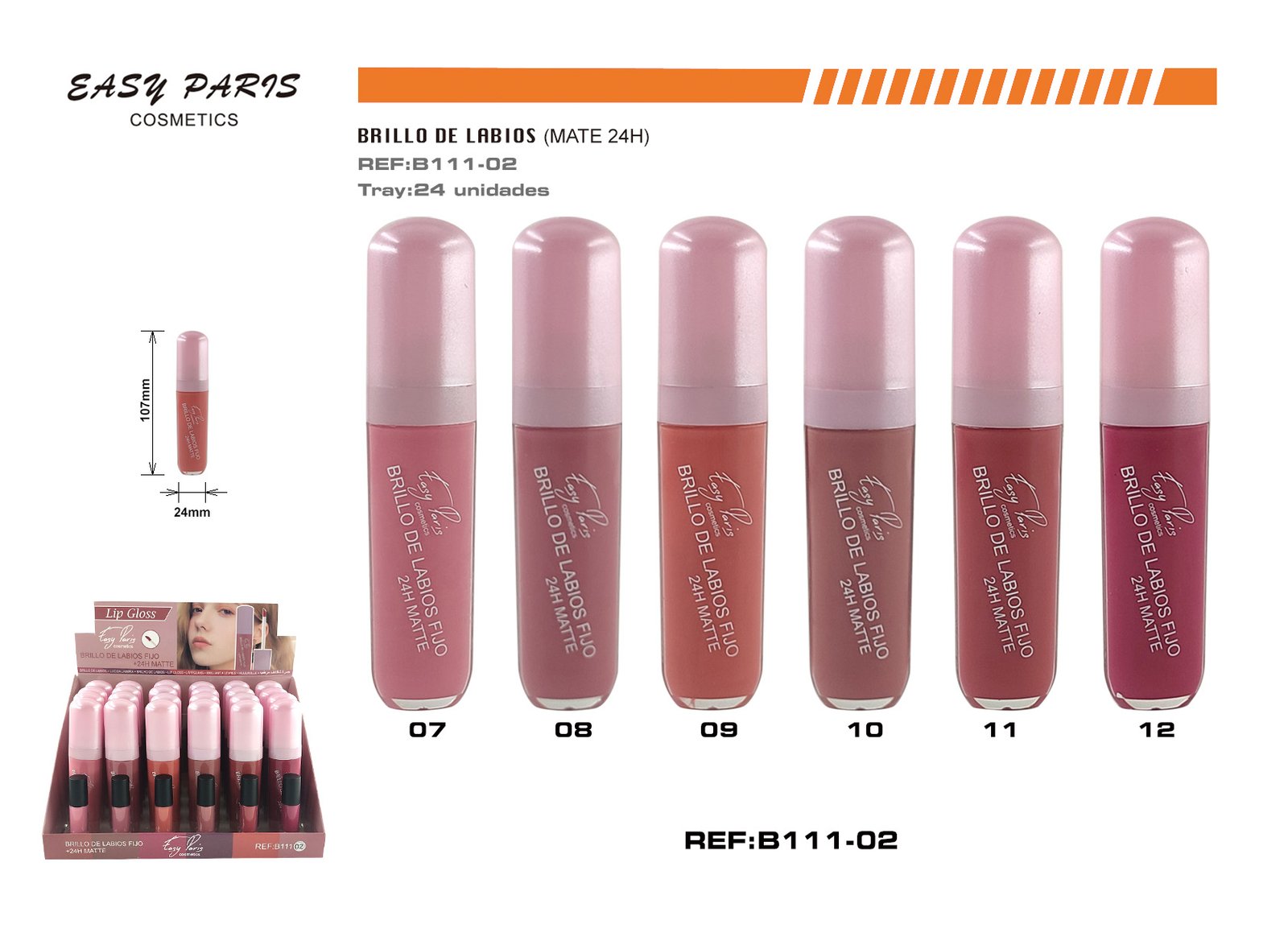 BRILLO DE LABIOS FIJO 24 H MATTE