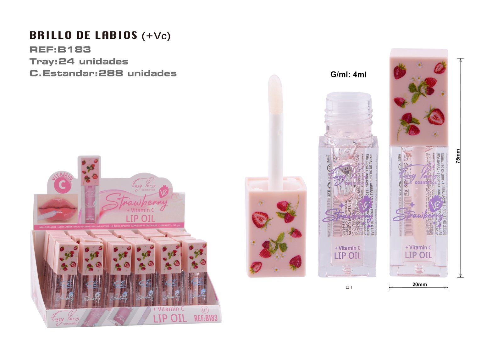 BRILLO LABIAL +VC STRAWBERRY