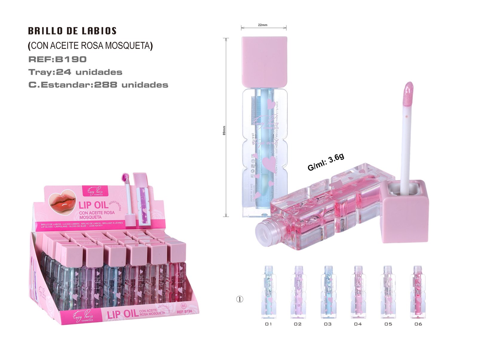 BRILLO DE LABIOS HIDRA C/ROSA MOSQUETA OIL