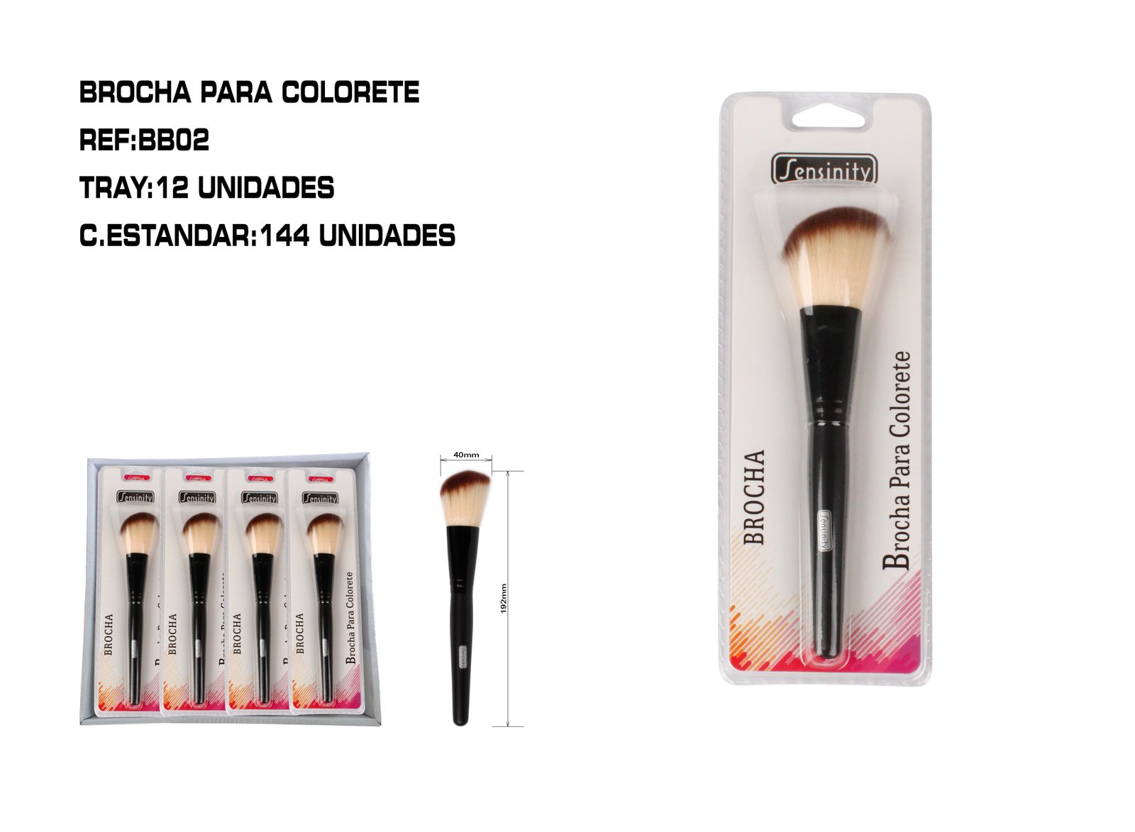 BROCHA BISELADA MADERA PARA COLORETE