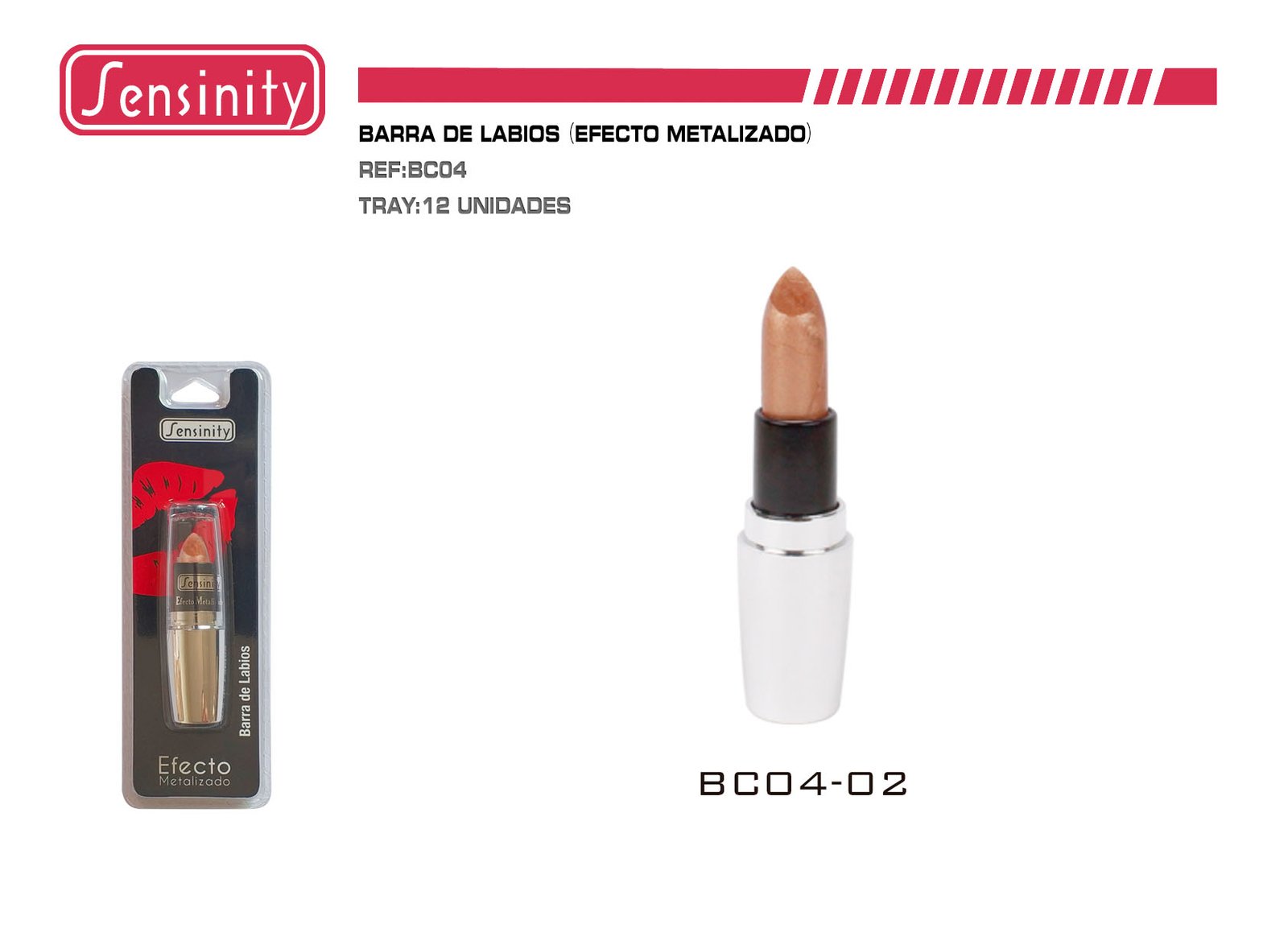 BARRA DE LABIOS EFECTO METALIZADO SENSINITY