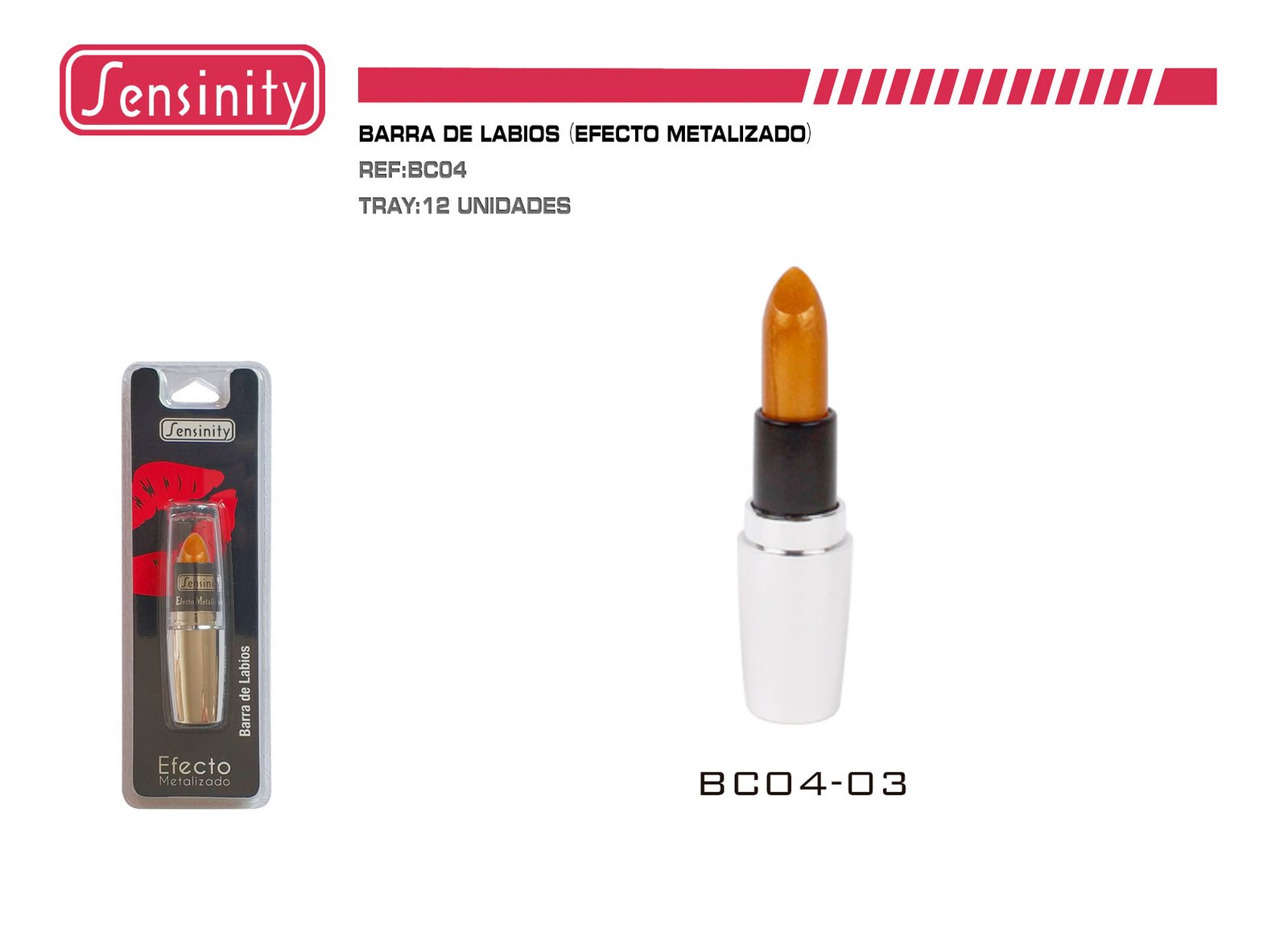 BARRA DE LABIOS EFECTO METALIZADO SENSINITY