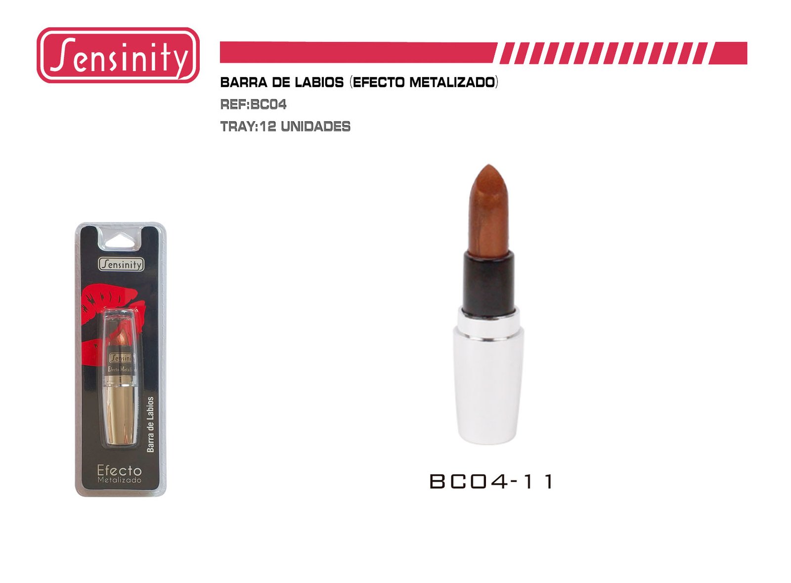 BARRA DE LABIOS EFECTO METALIZADO SENSINITY