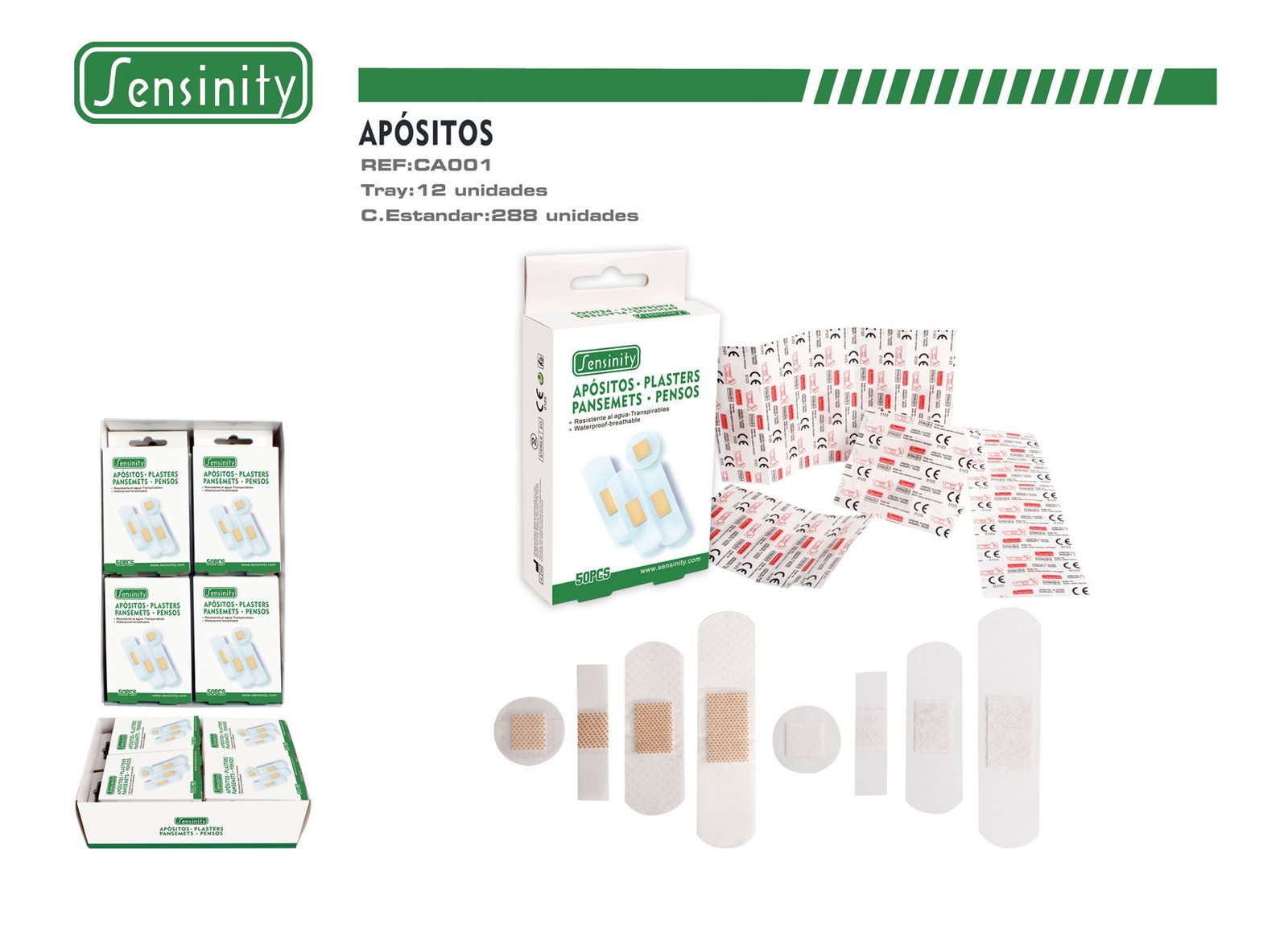 APÓSITOS 4T 50 PCS TRANSPARENTE 12P 288/